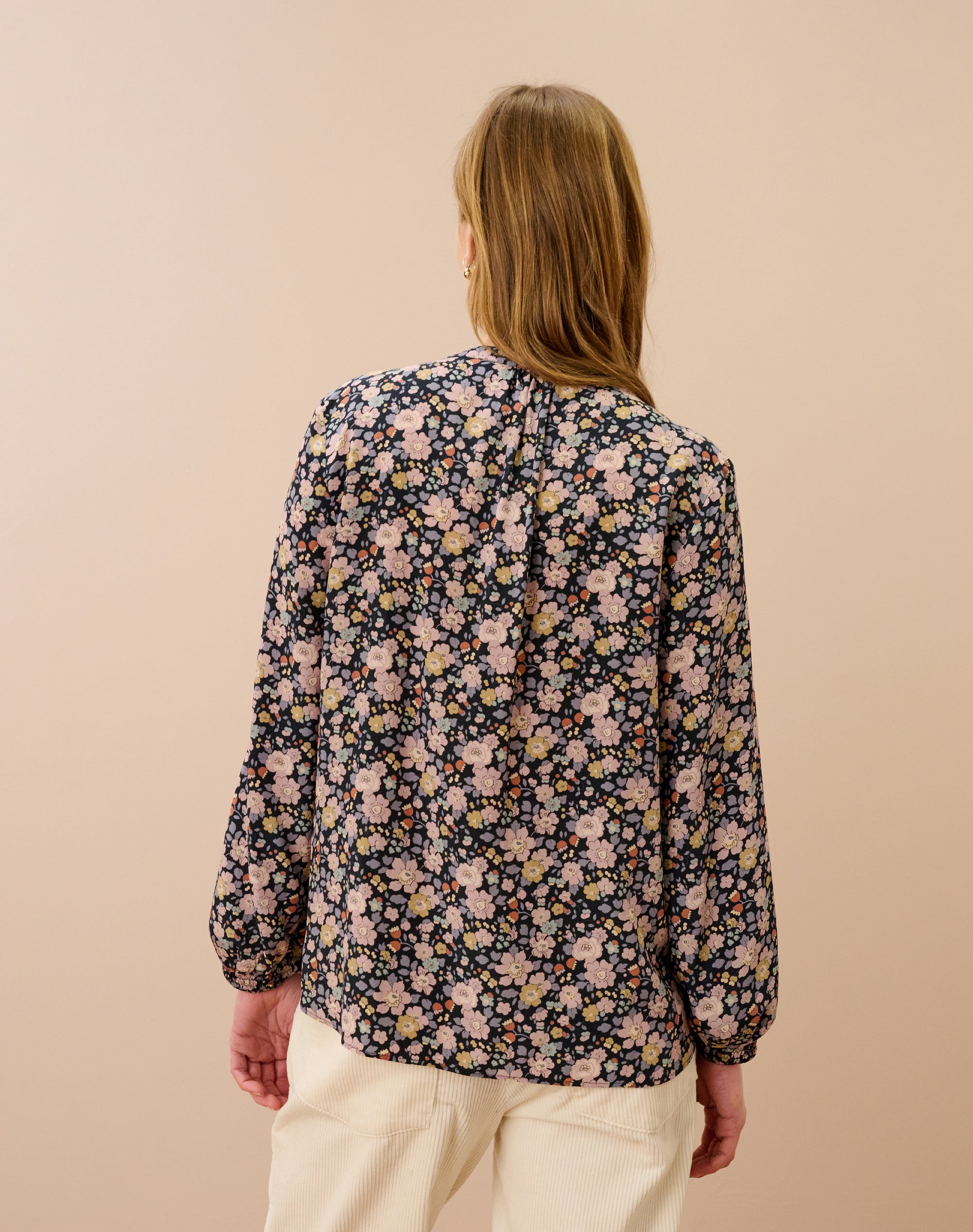 Liberty Print Silk Smock Blouse