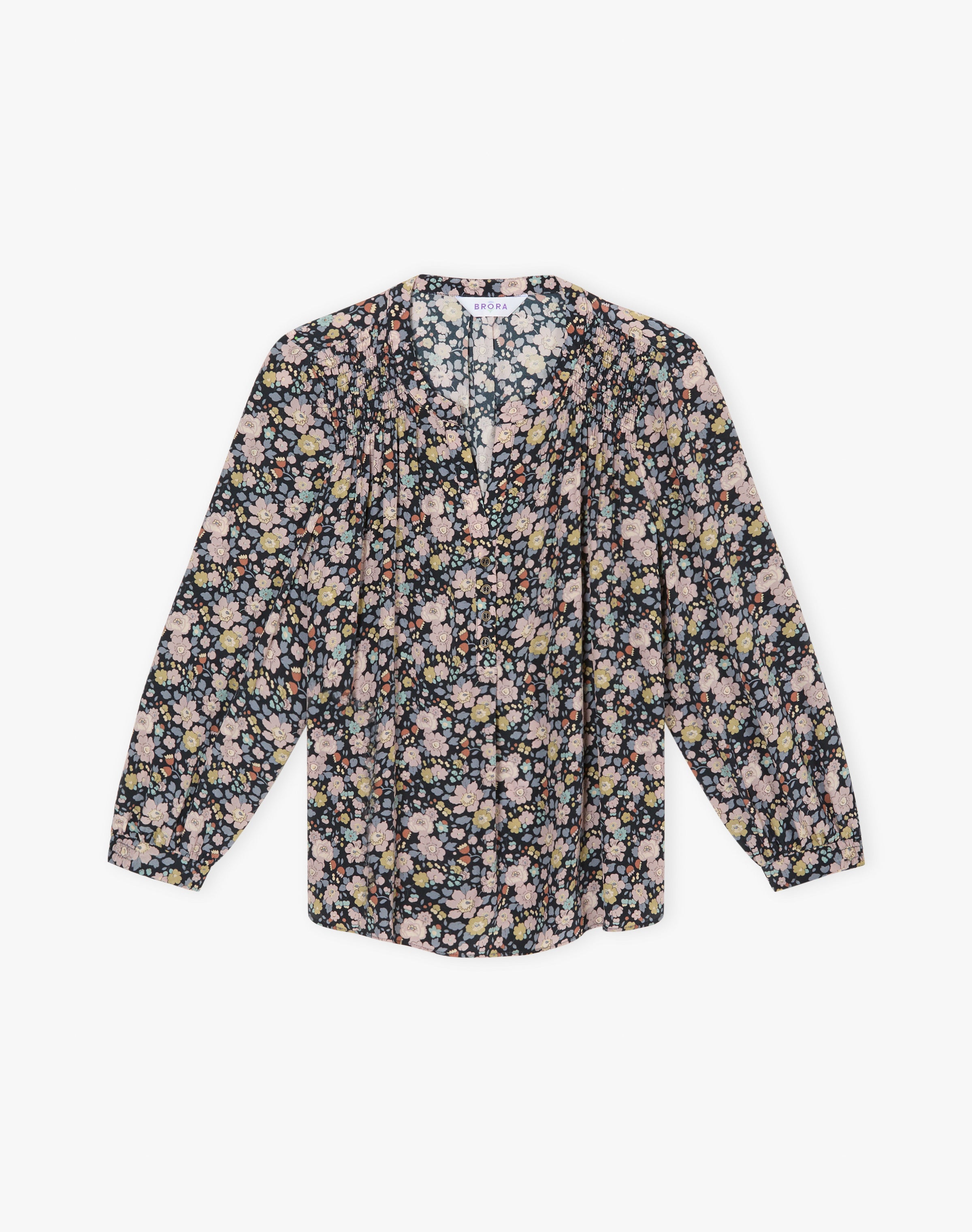 Liberty Print Silk Smock Blouse