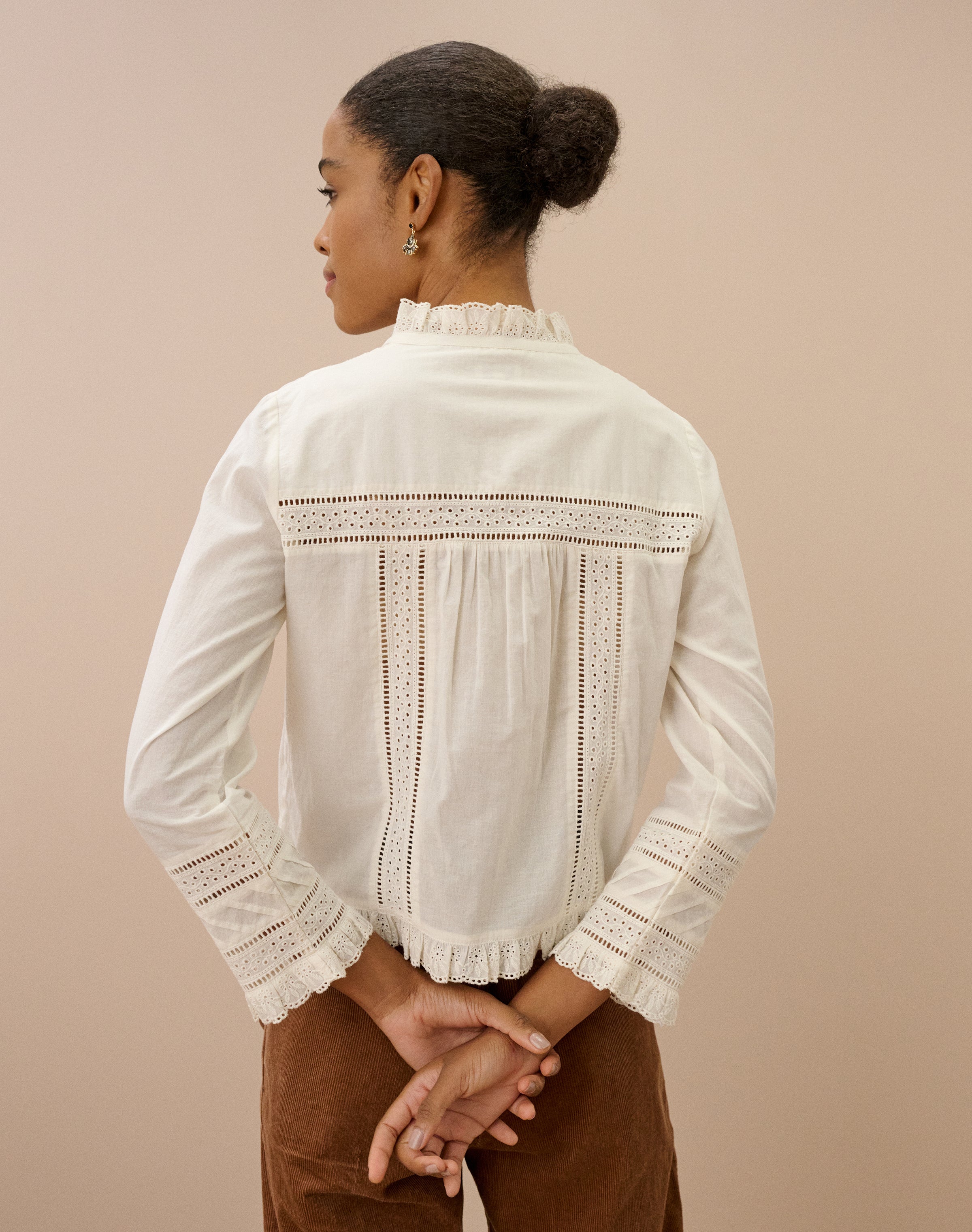 Organic Cotton Broderie Anglaise Blouse