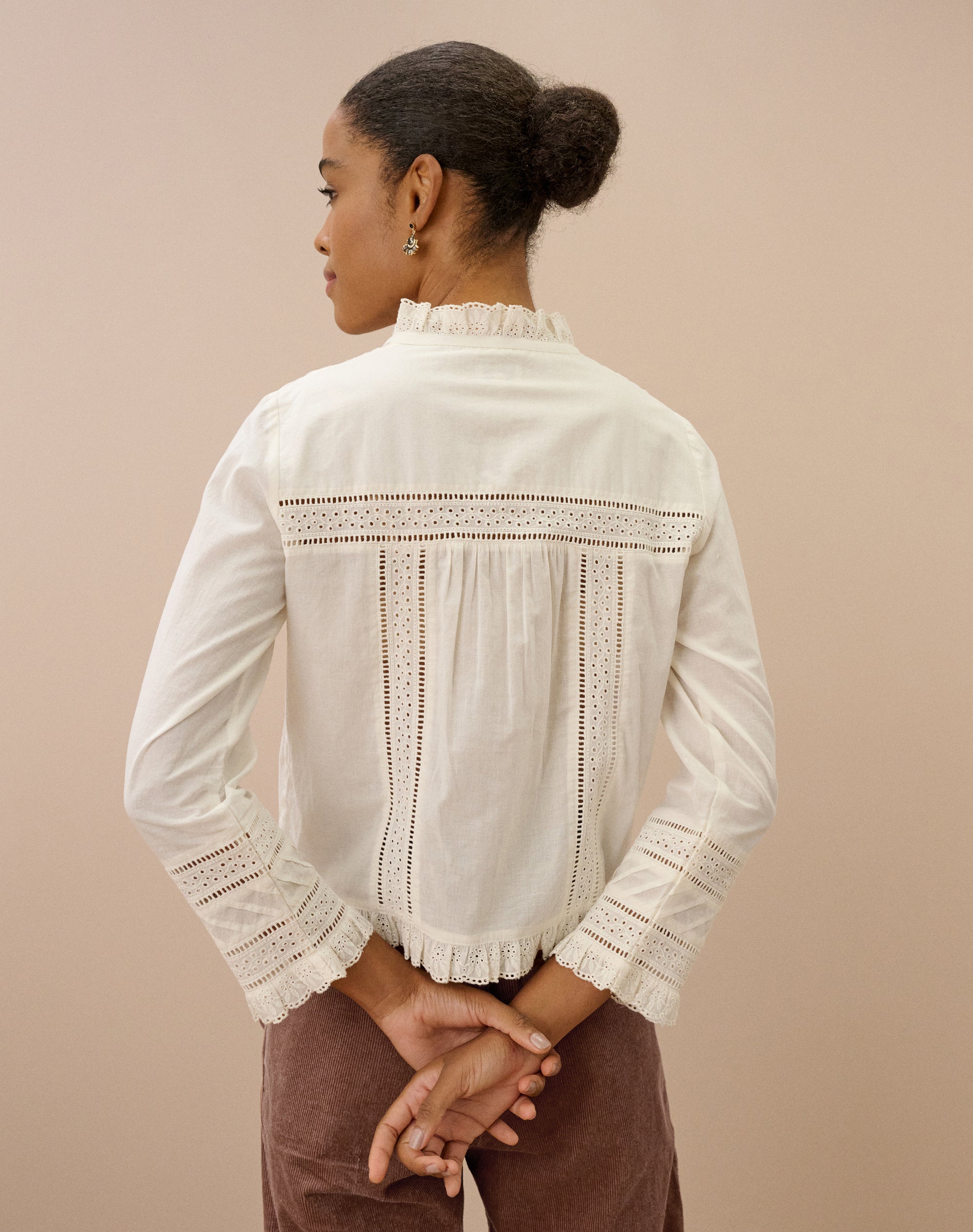 Organic Cotton Broderie Anglaise Blouse