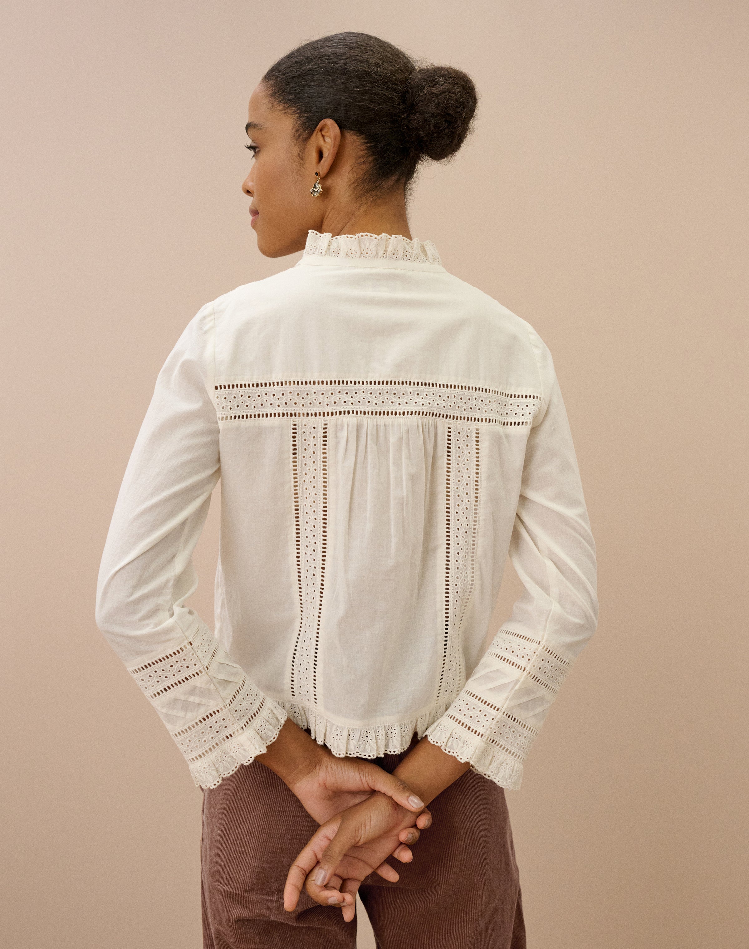 Organic Cotton Broderie Anglaise Blouse
