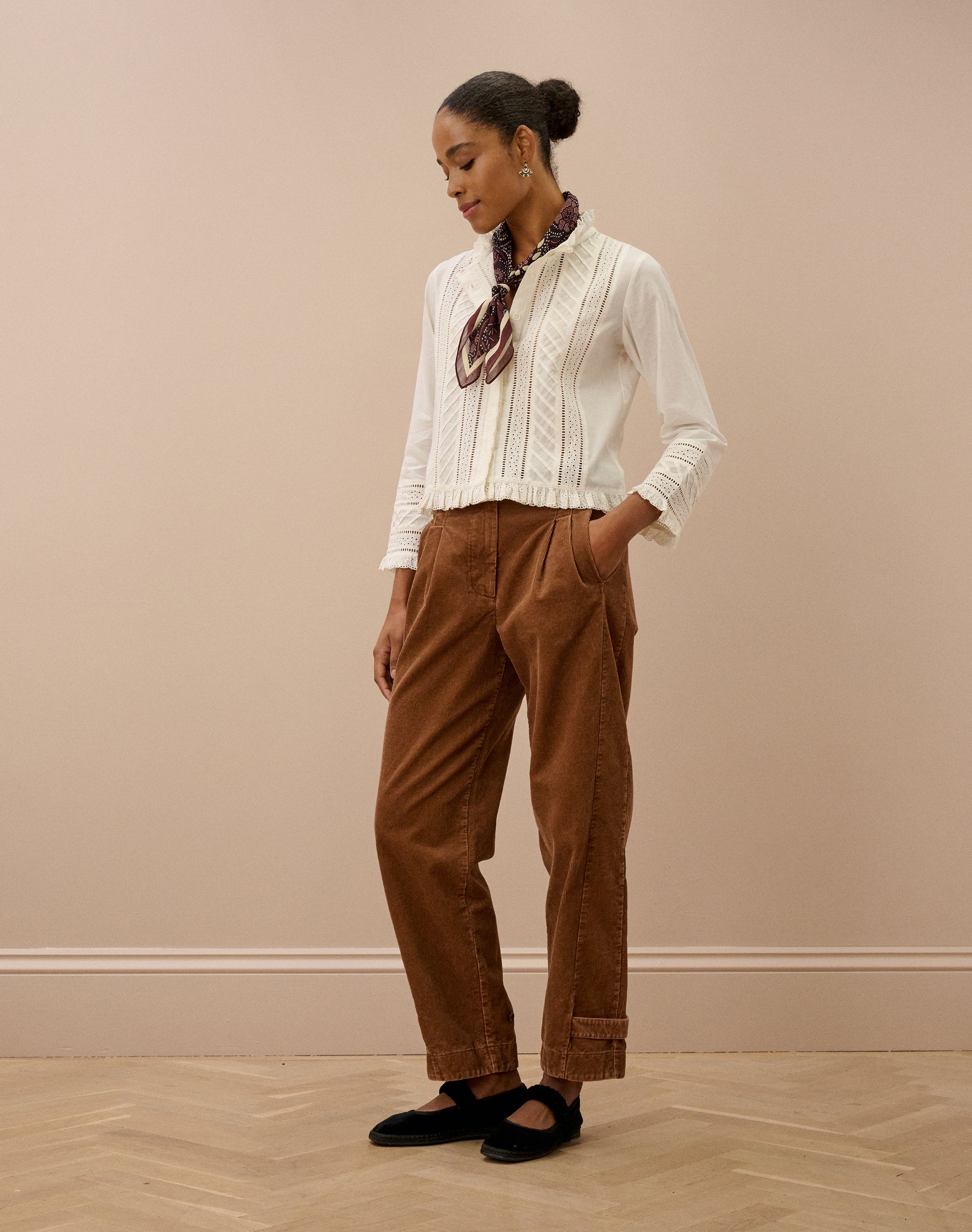 Organic Cotton Broderie Anglaise Blouse