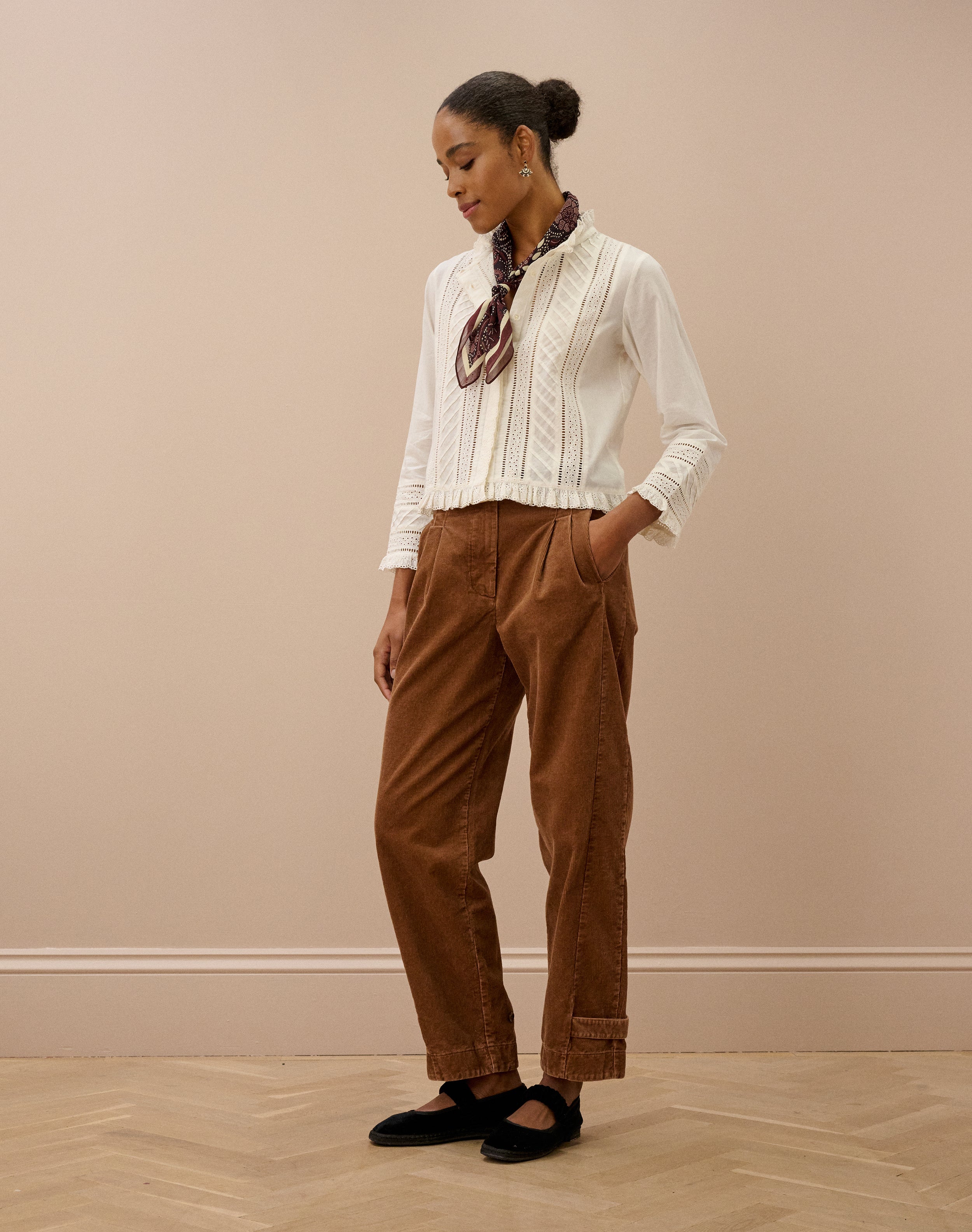 Organic Cotton Broderie Anglaise Blouse