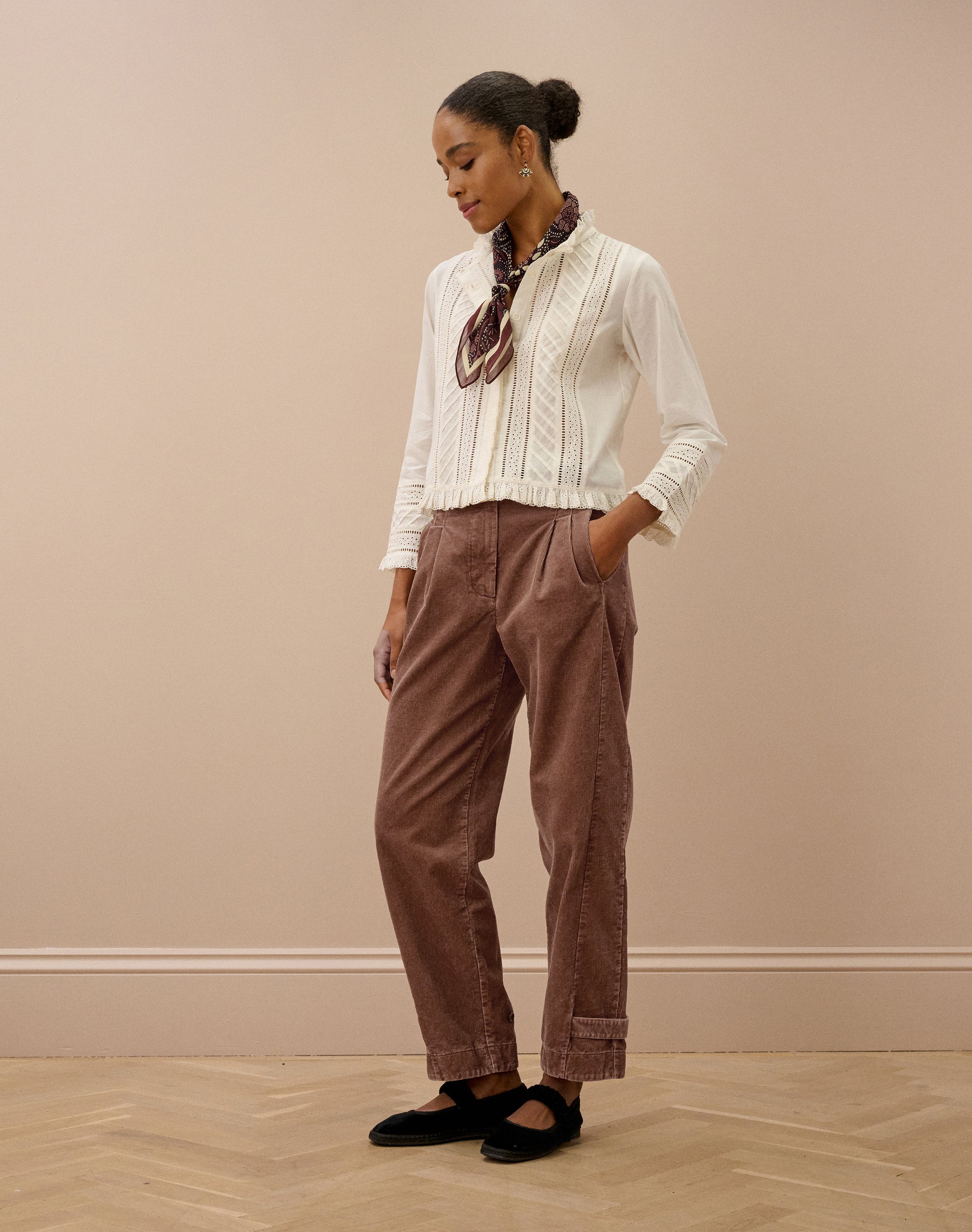 Organic Cotton Broderie Anglaise Blouse