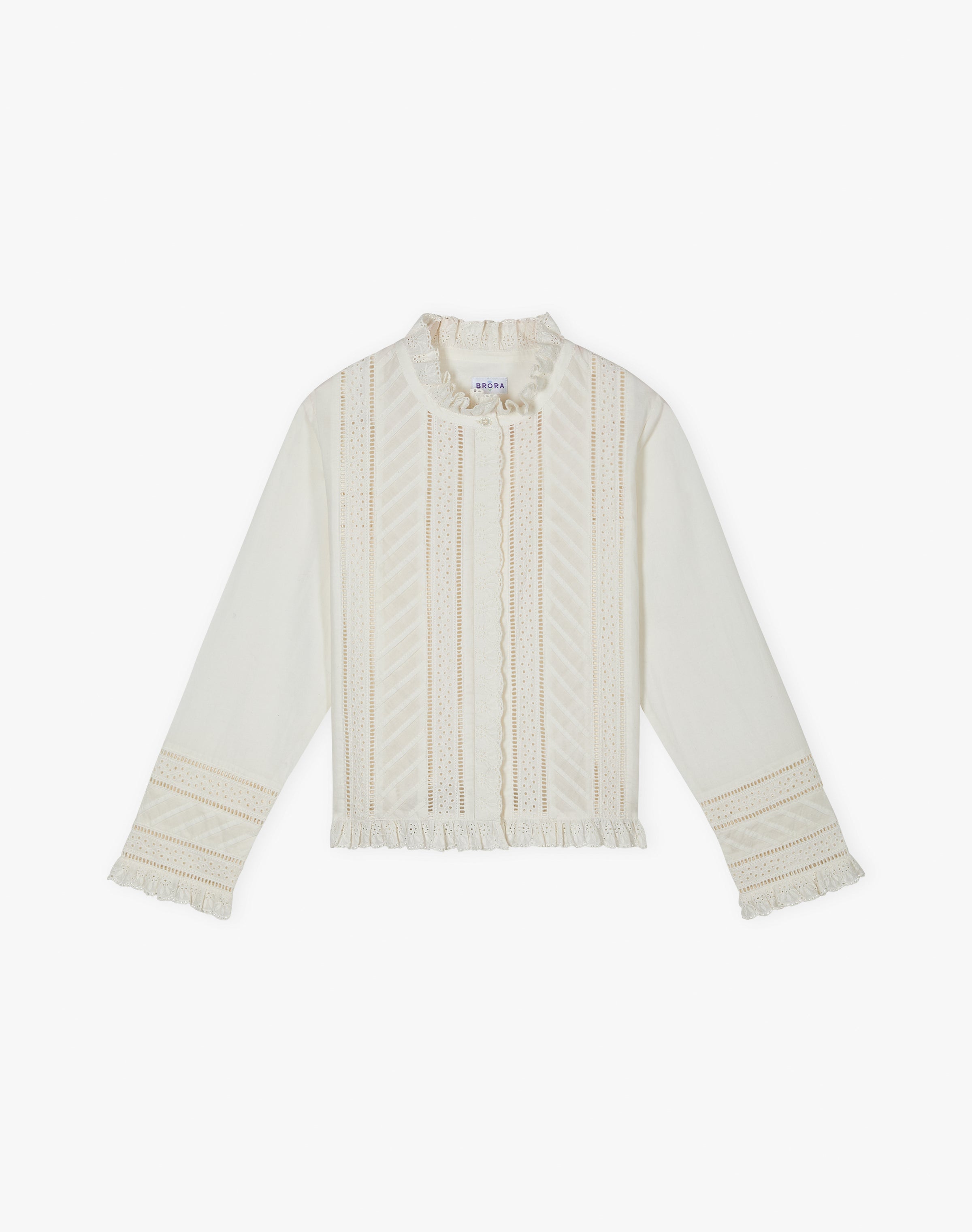 Organic Cotton Broderie Anglaise Blouse