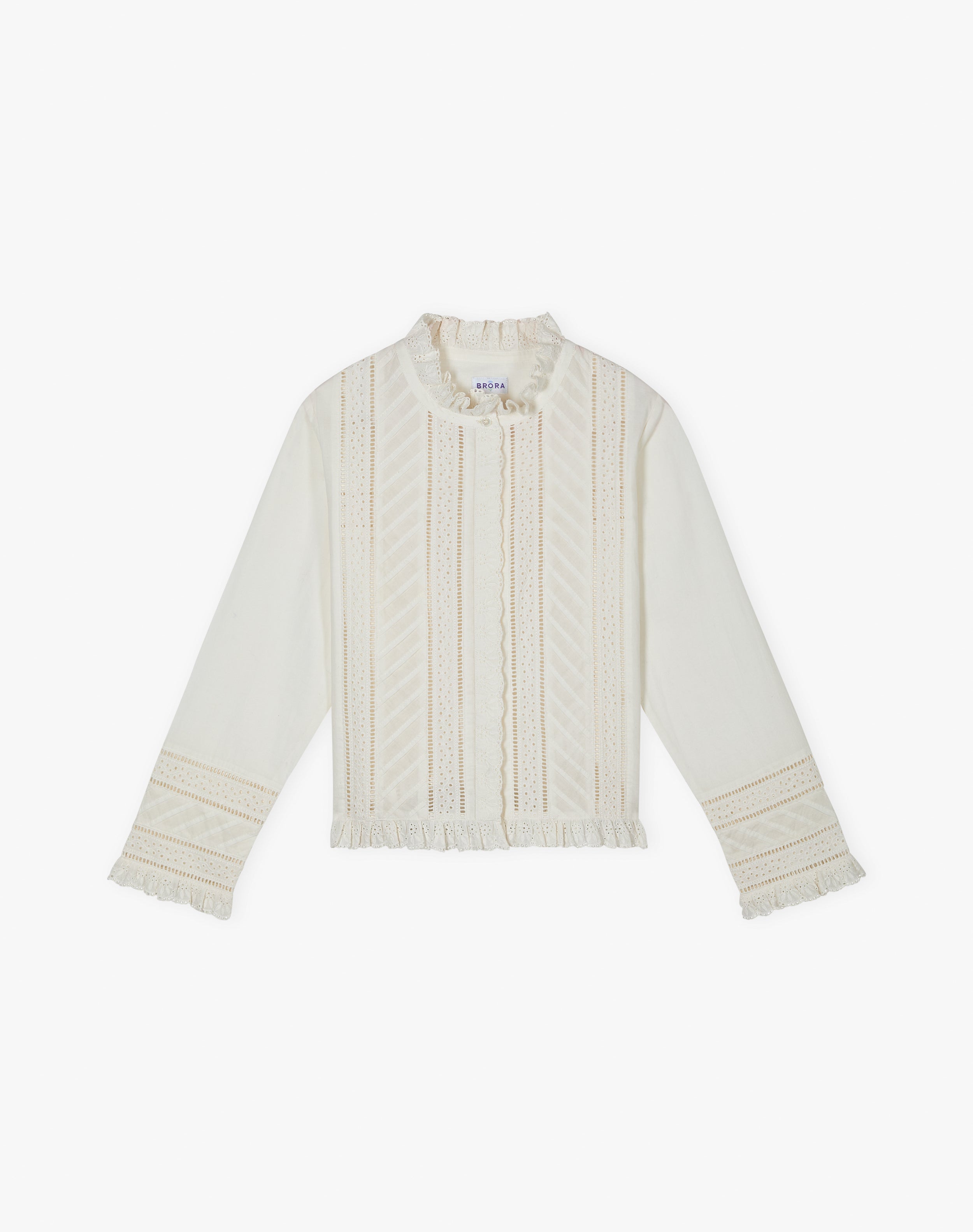 Organic Cotton Broderie Anglaise Blouse
