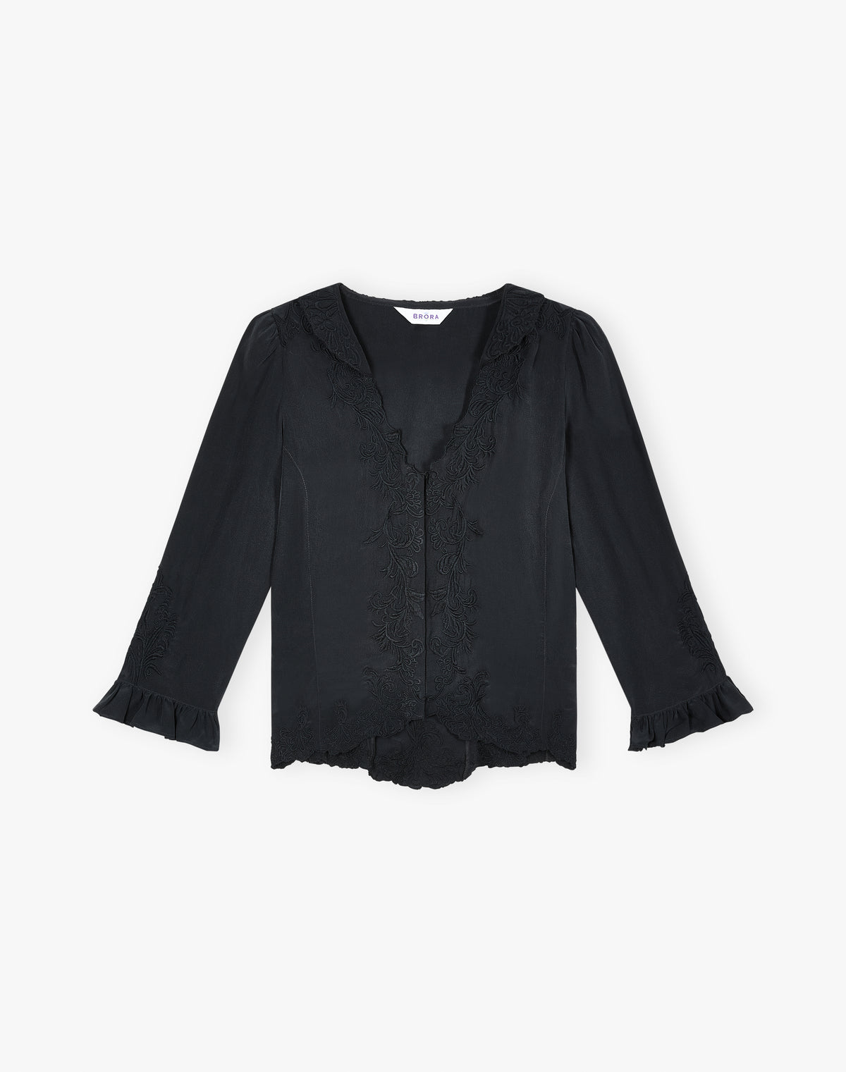 Silk Embroidered Fitted Blouse