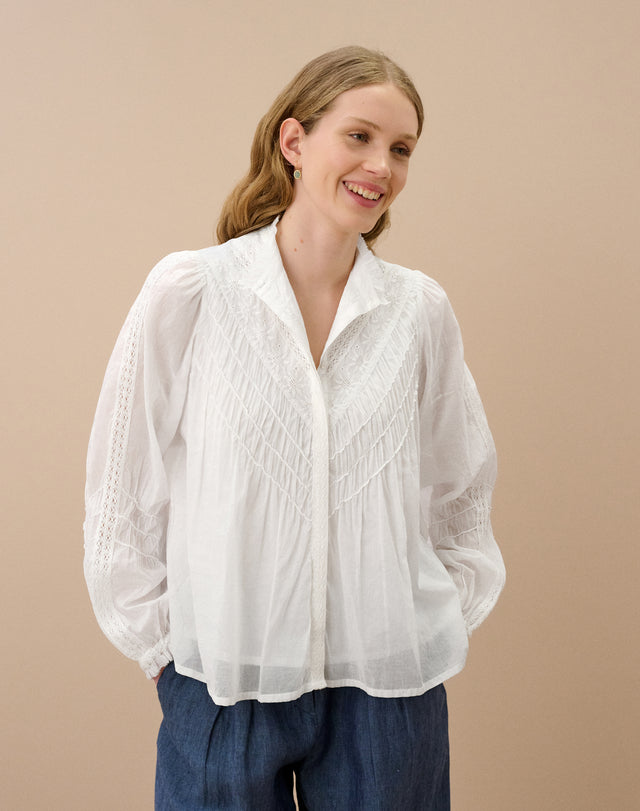 Organic Cotton Embroidered Shirt