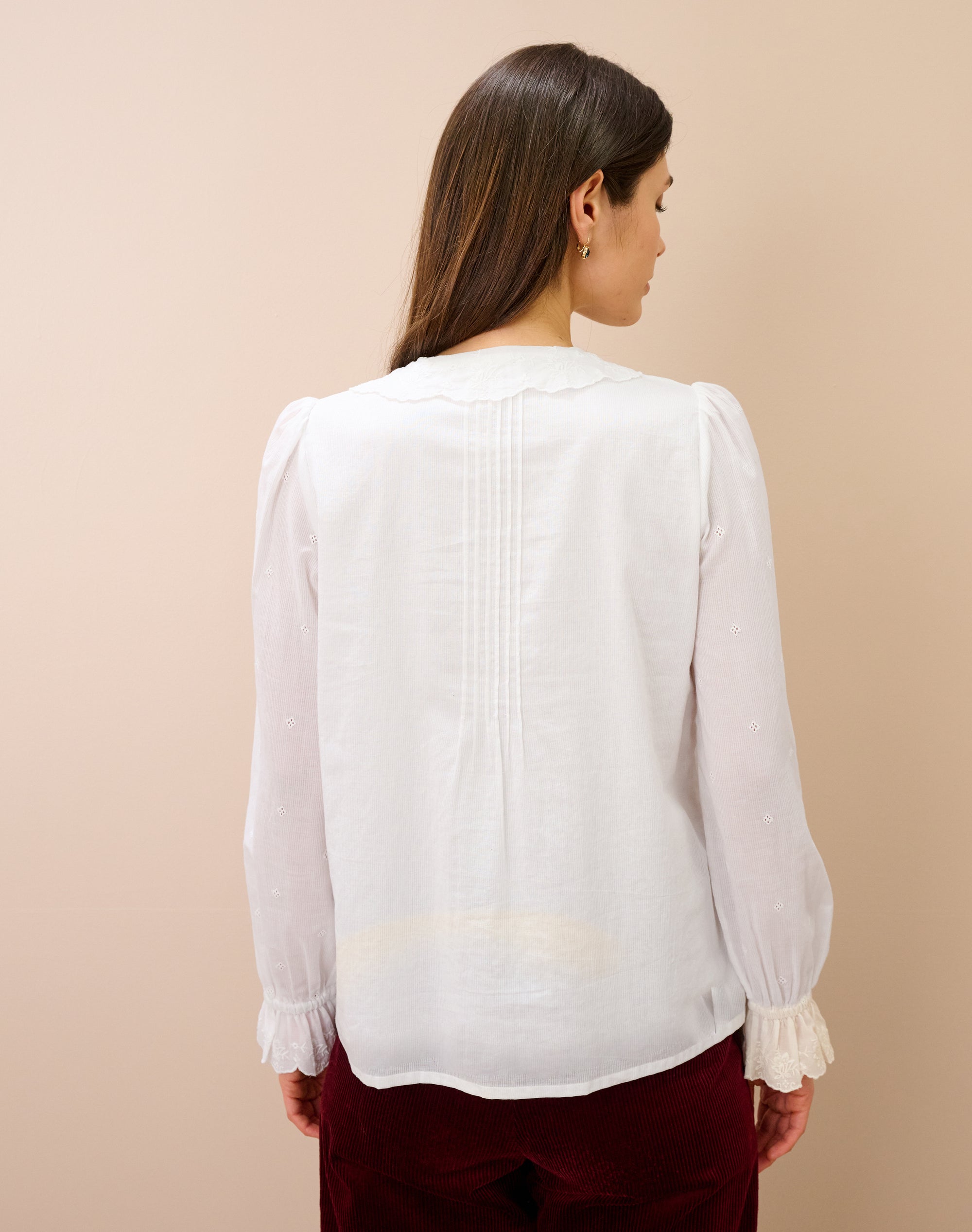 Organic Cotton Pintuck Blouse
