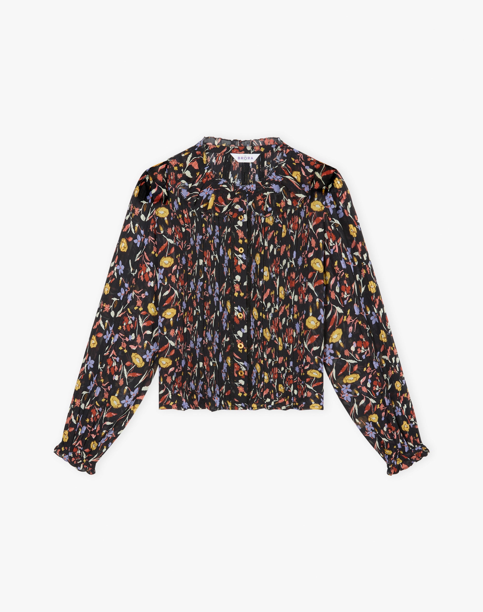 Silk Bouquet Print Blouse