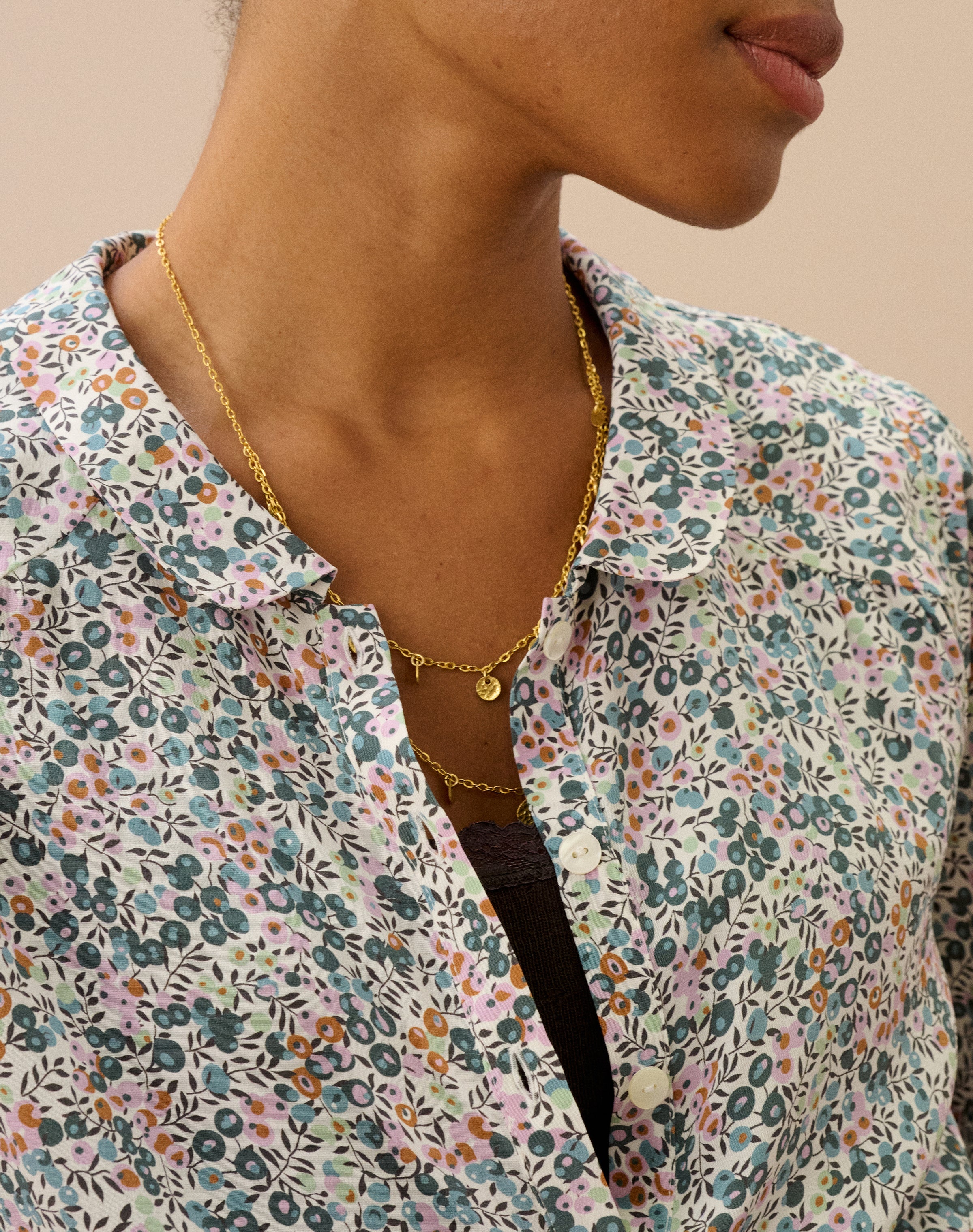 Liberty Print Silk Peter Pan Blouse