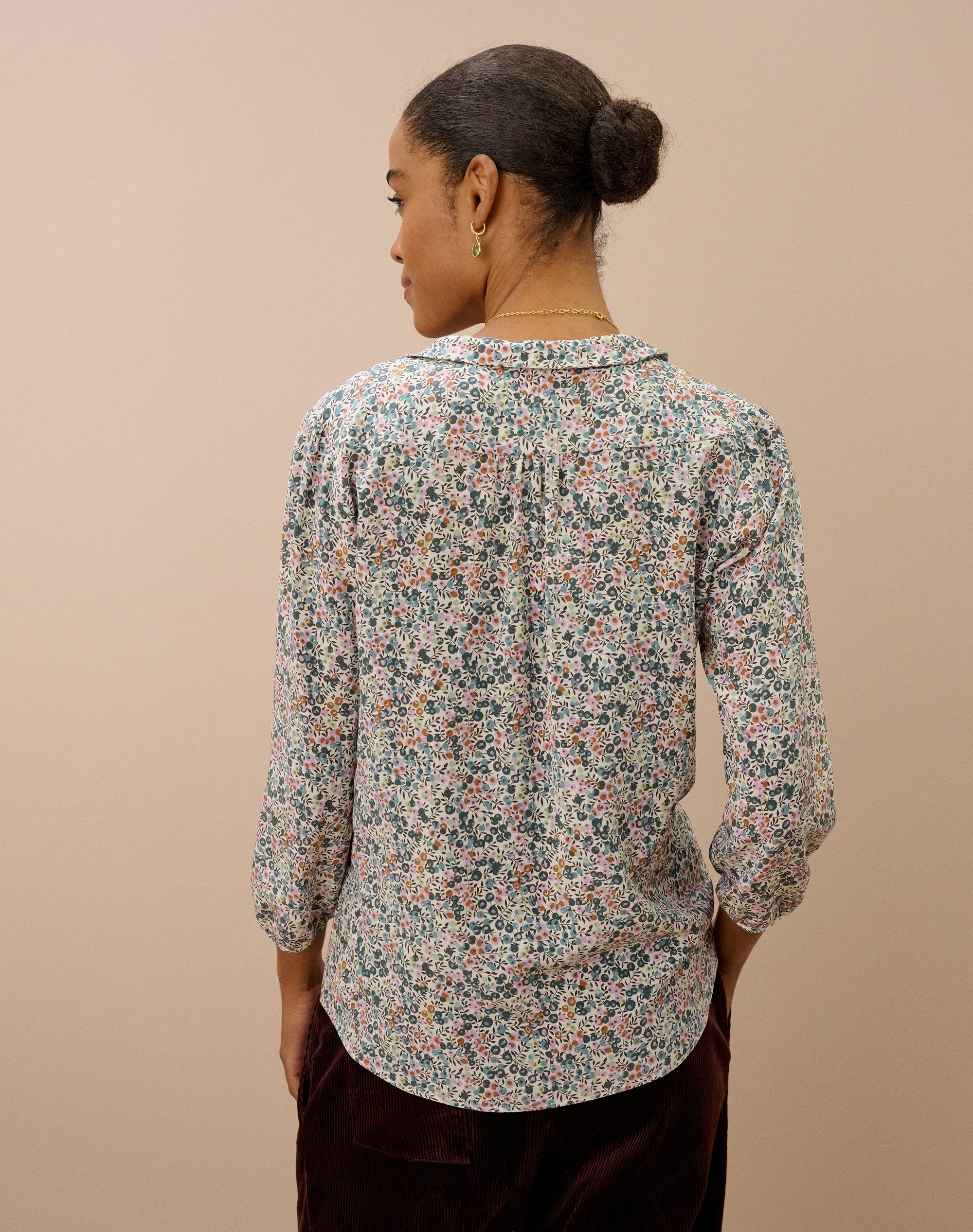 Liberty Print Silk Peter Pan Blouse