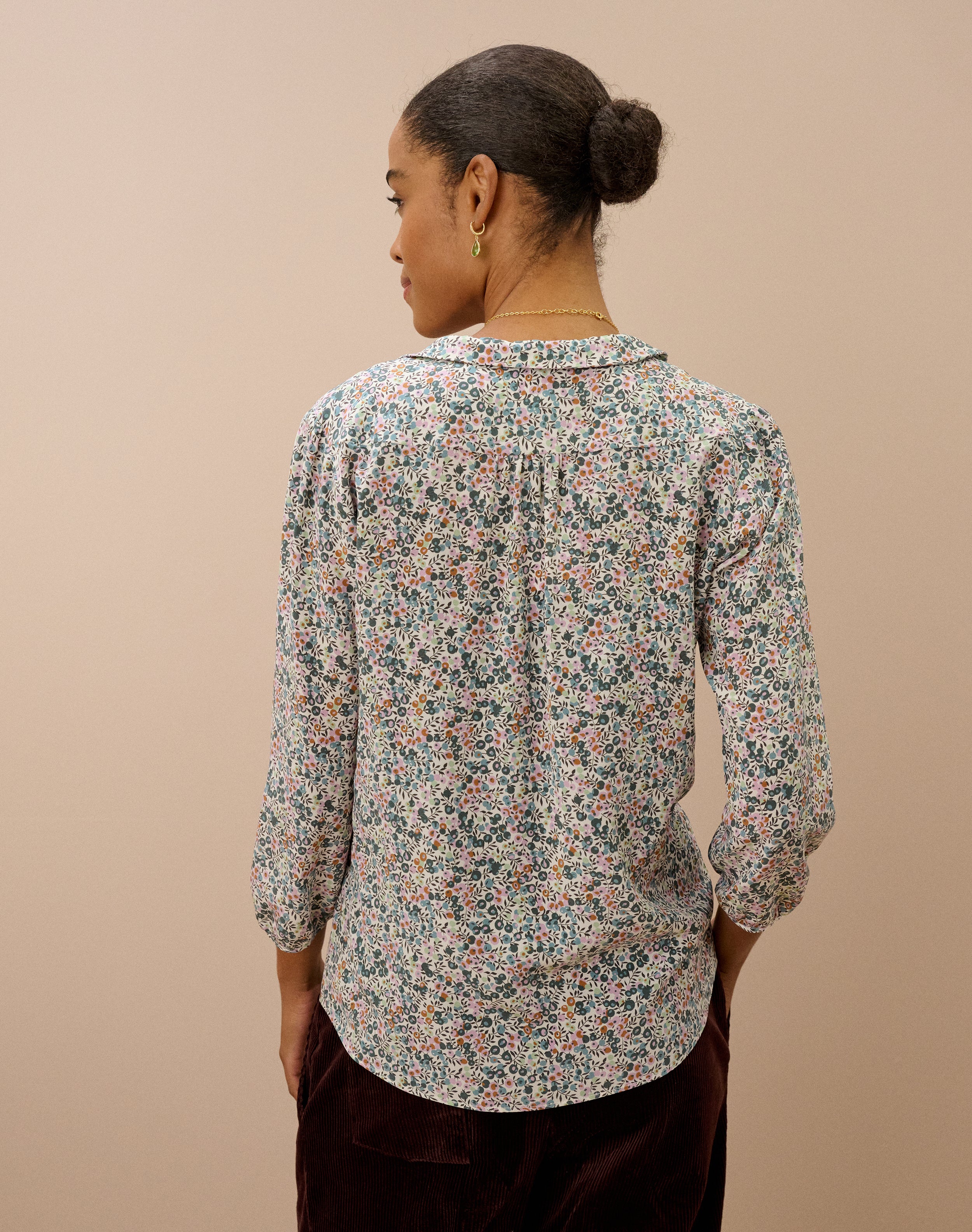 Liberty Print Silk Peter Pan Blouse