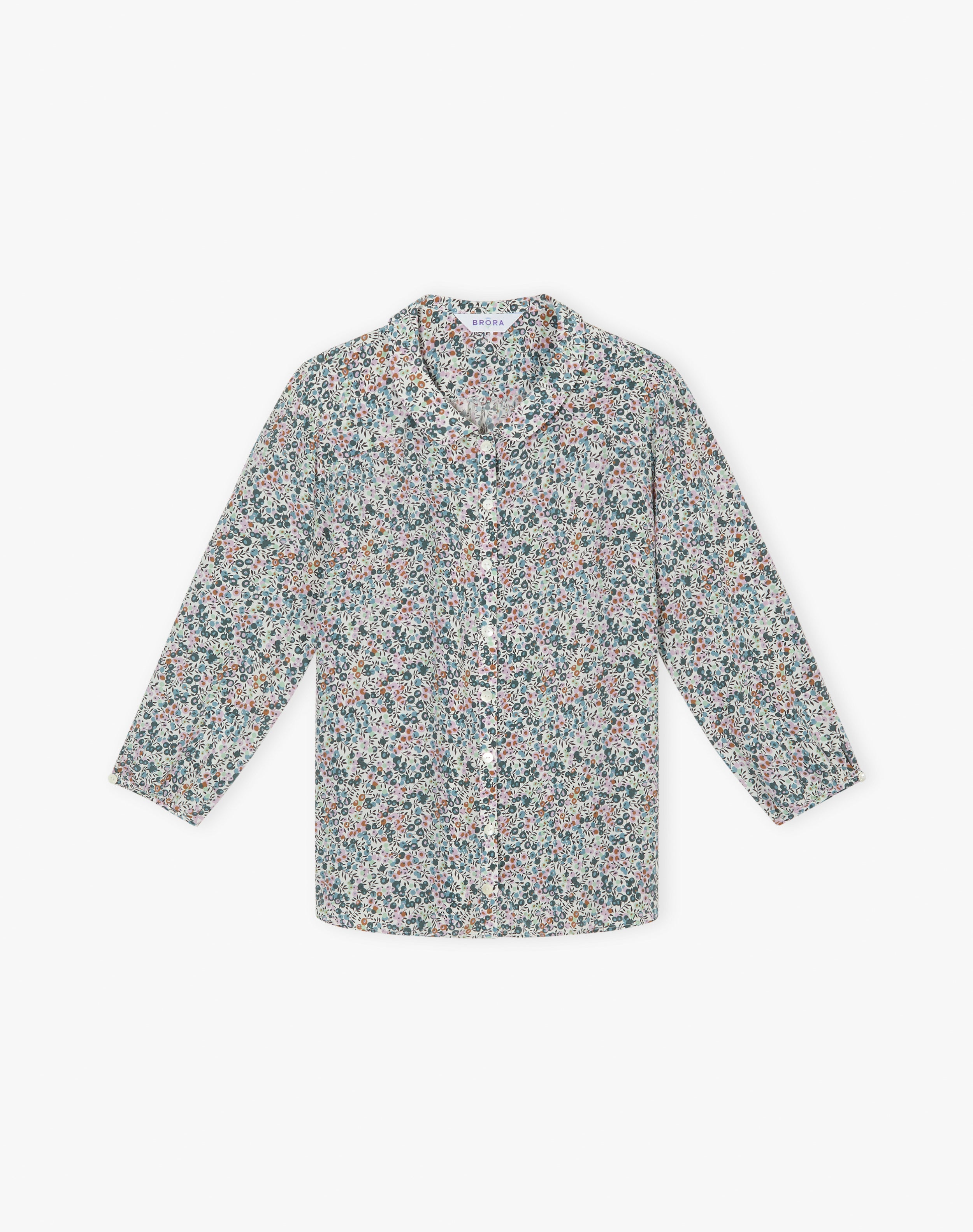 Liberty Print Silk Peter Pan Blouse