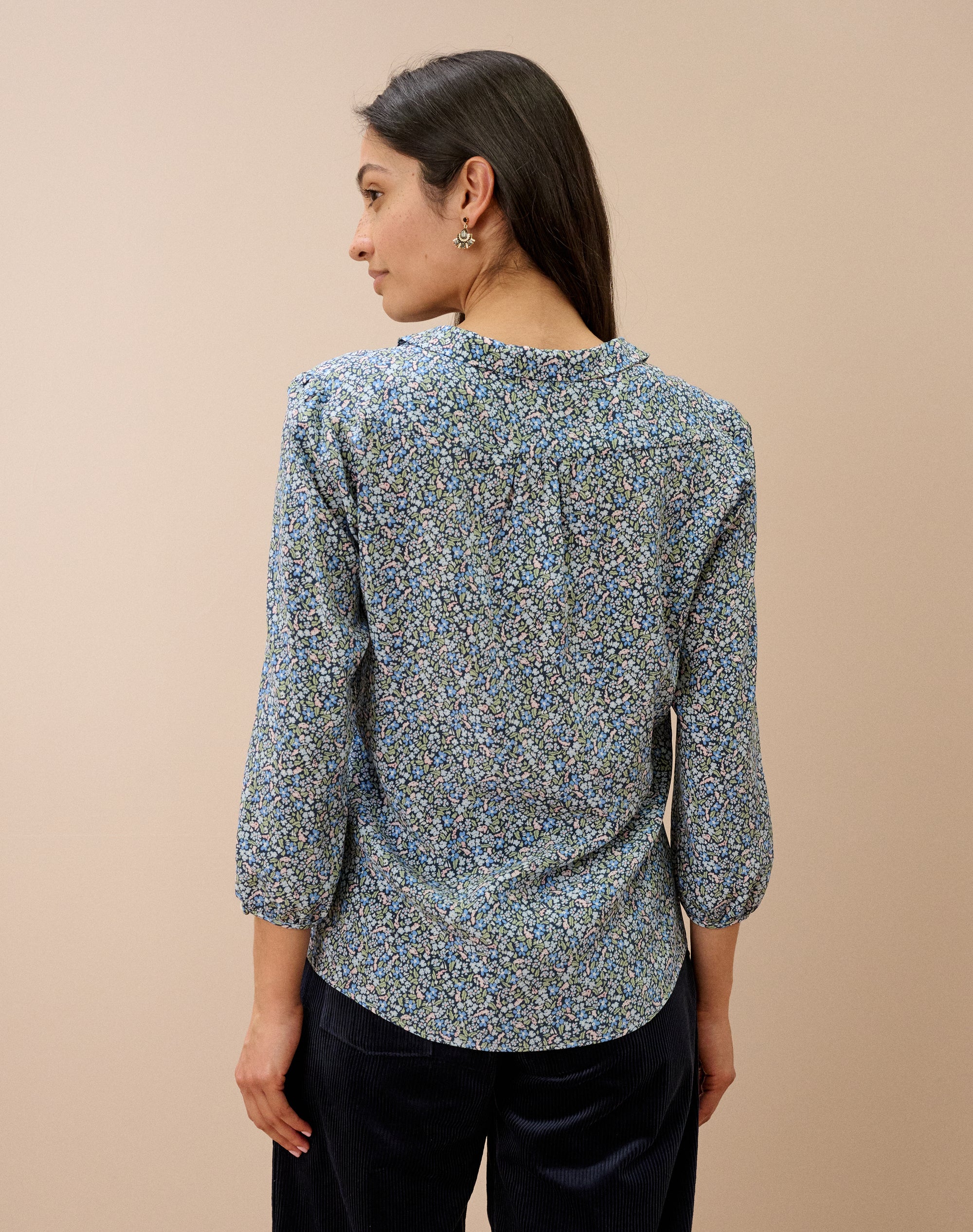 Liberty Print Silk Peter Pan Blouse