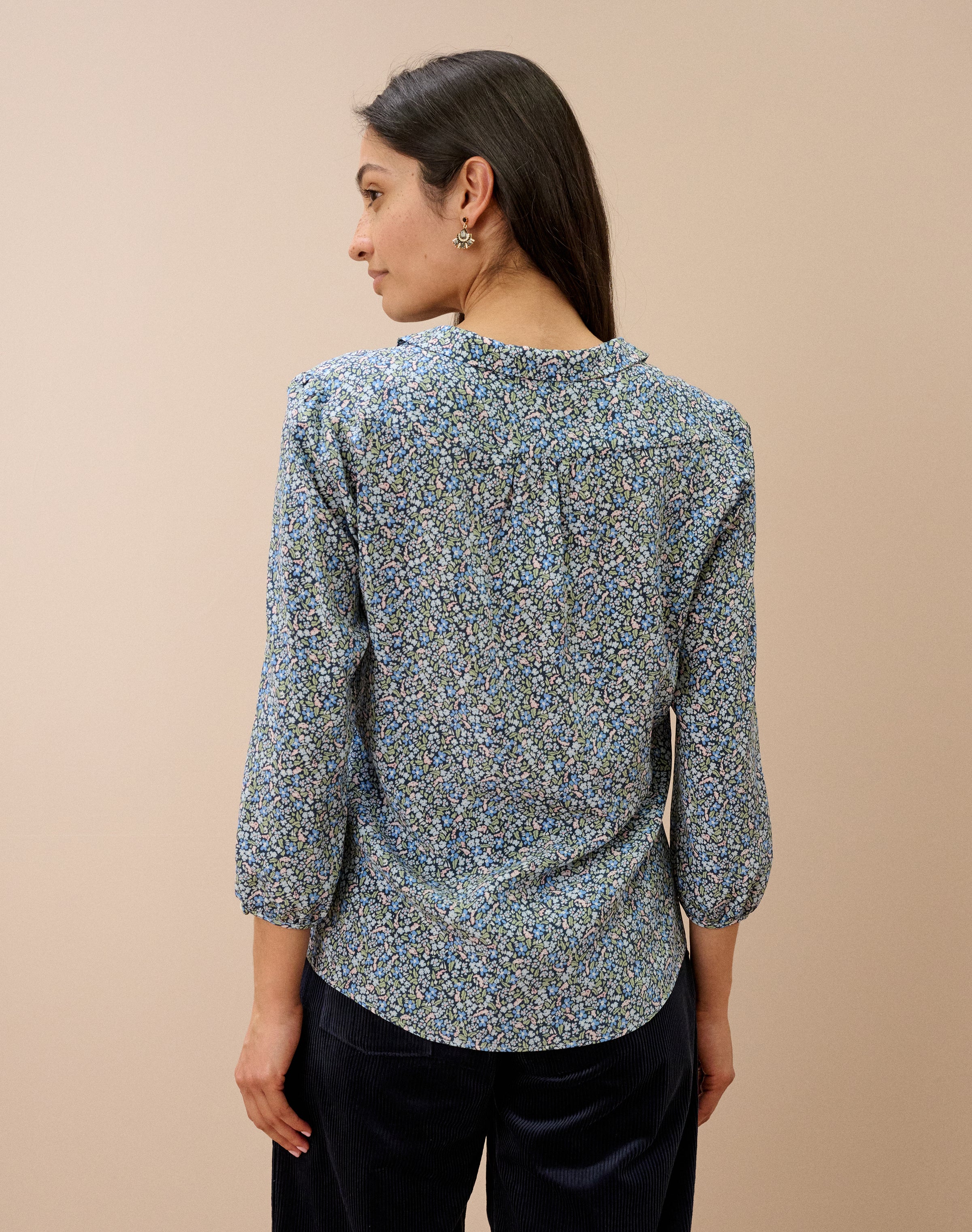 Liberty Print Silk Peter Pan Blouse