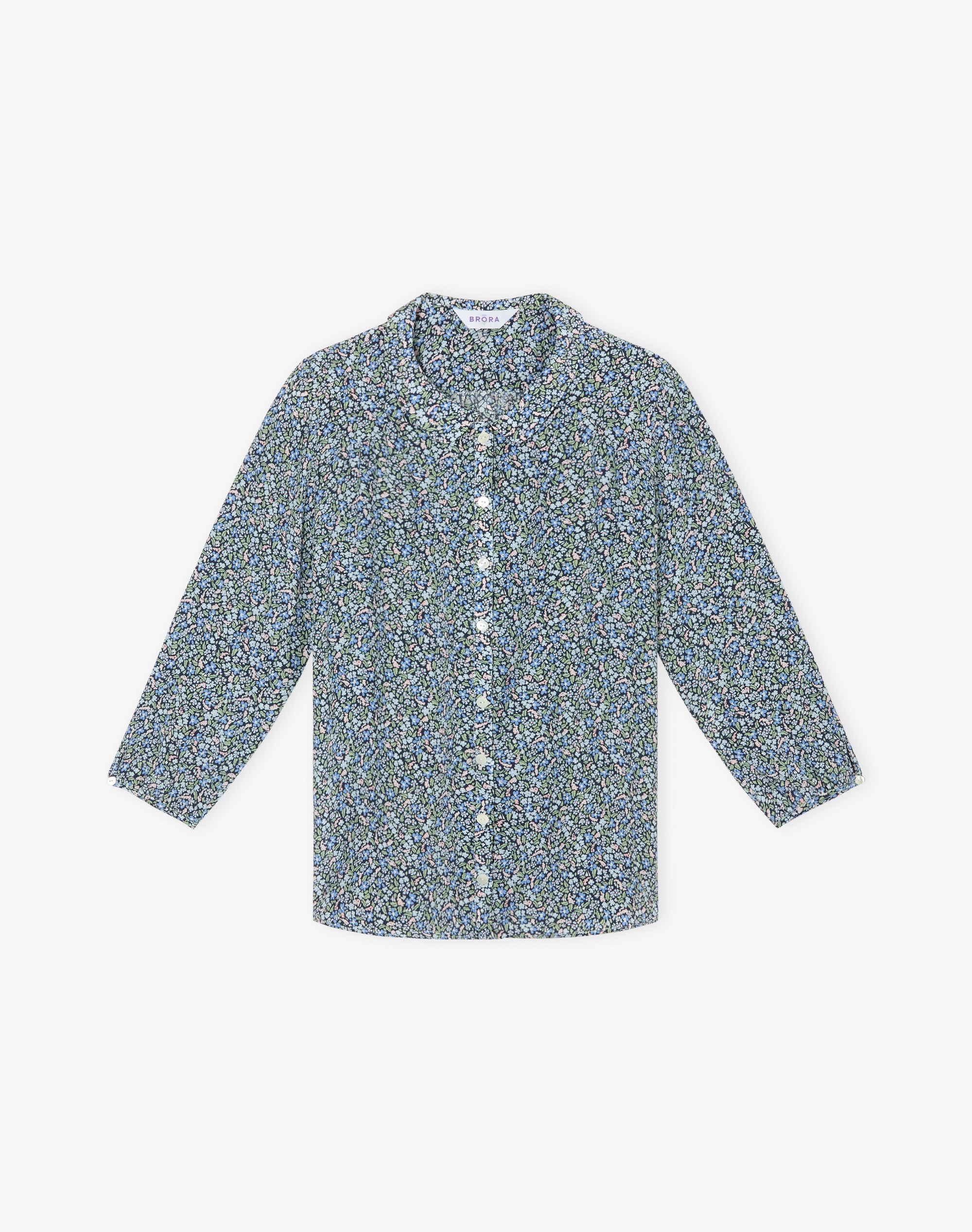 Liberty Print Silk Peter Pan Blouse