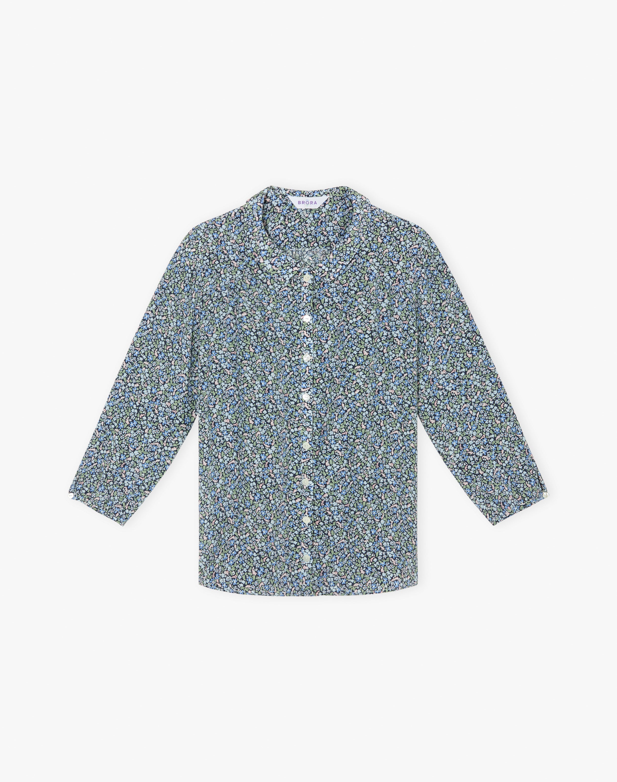Liberty Print Silk Peter Pan Blouse