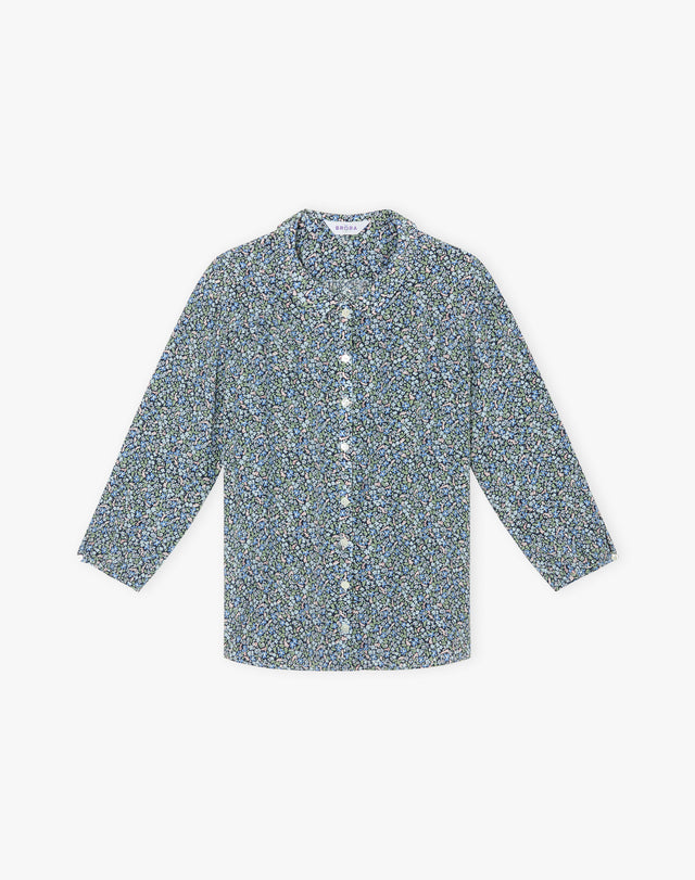 Liberty Print Silk Peter Pan Blouse