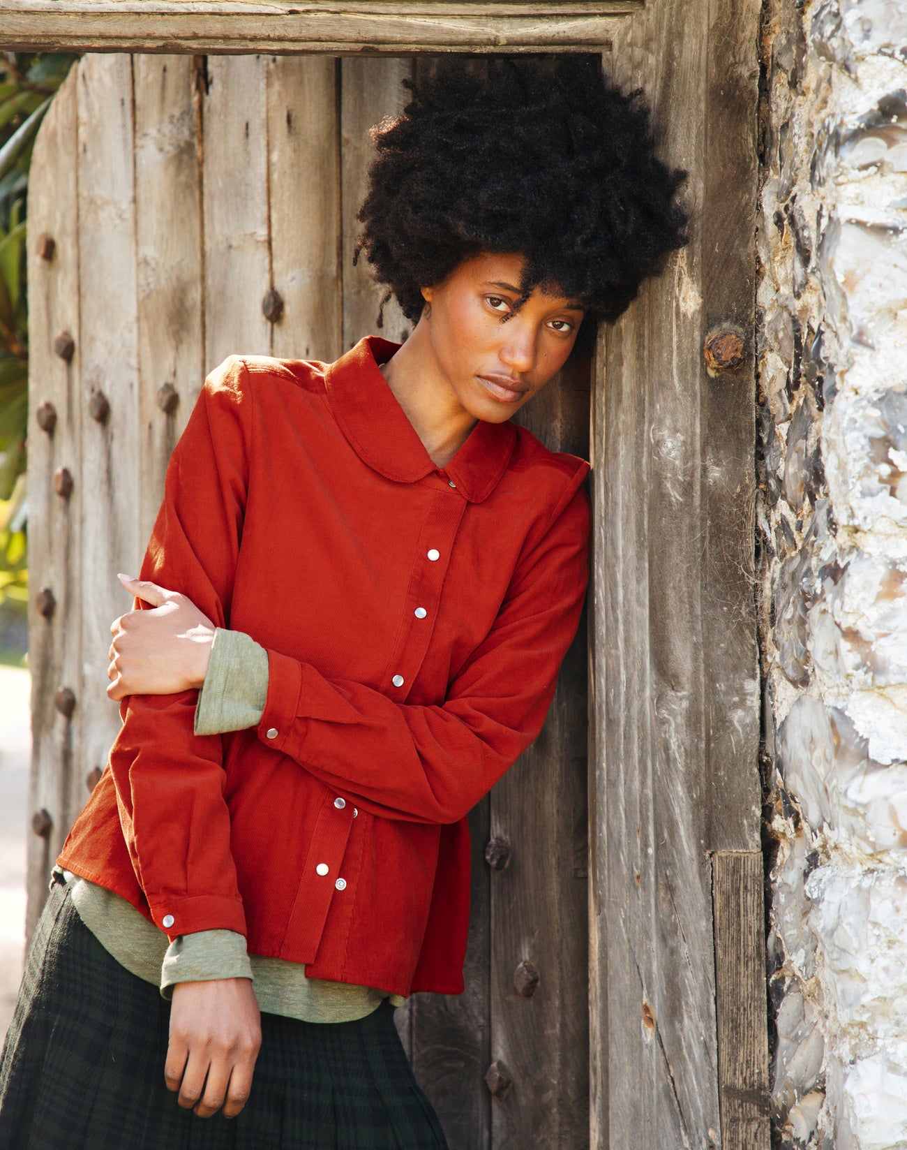 Needlecord Asymmetric Shirt