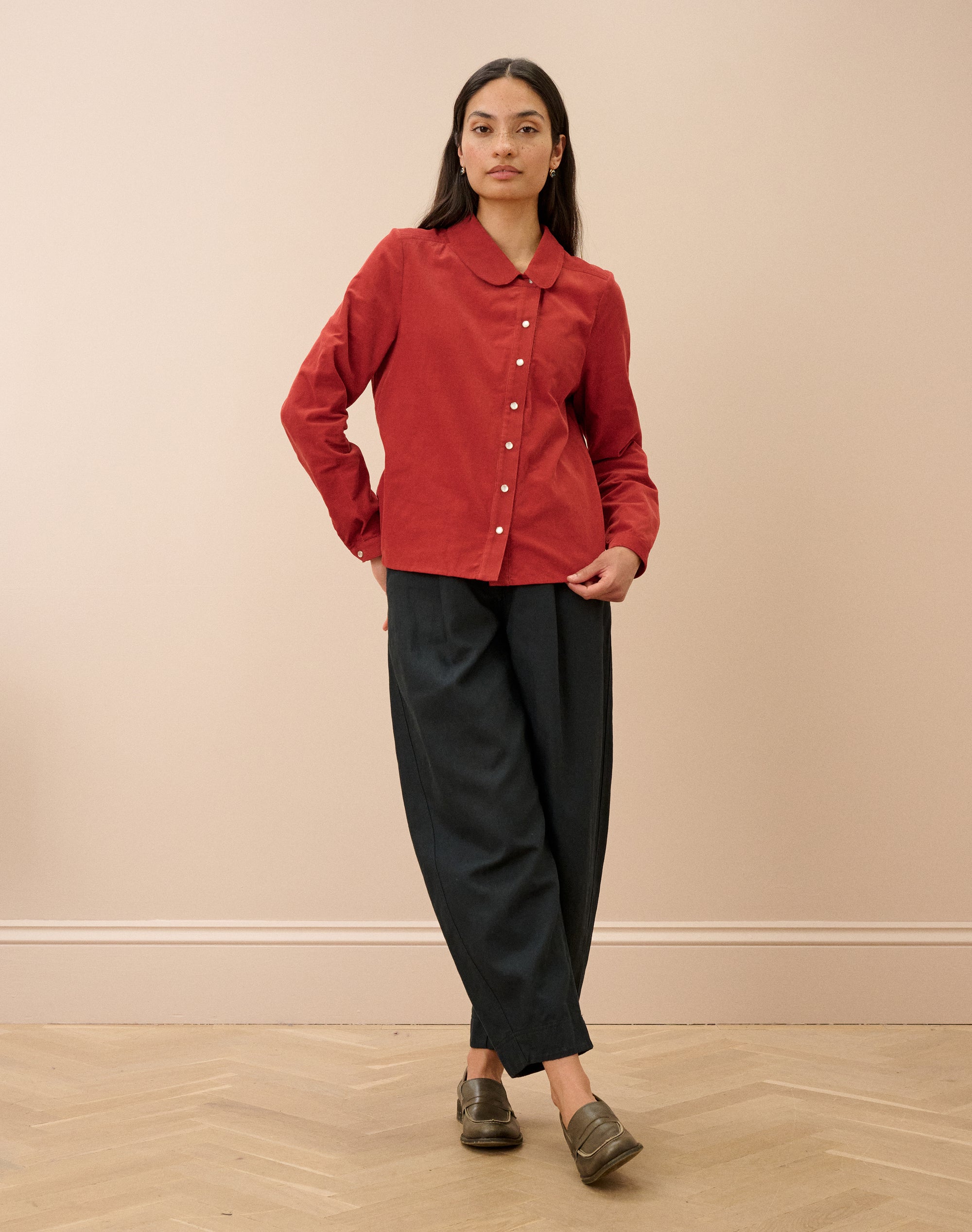 Needlecord Asymmetric Shirt