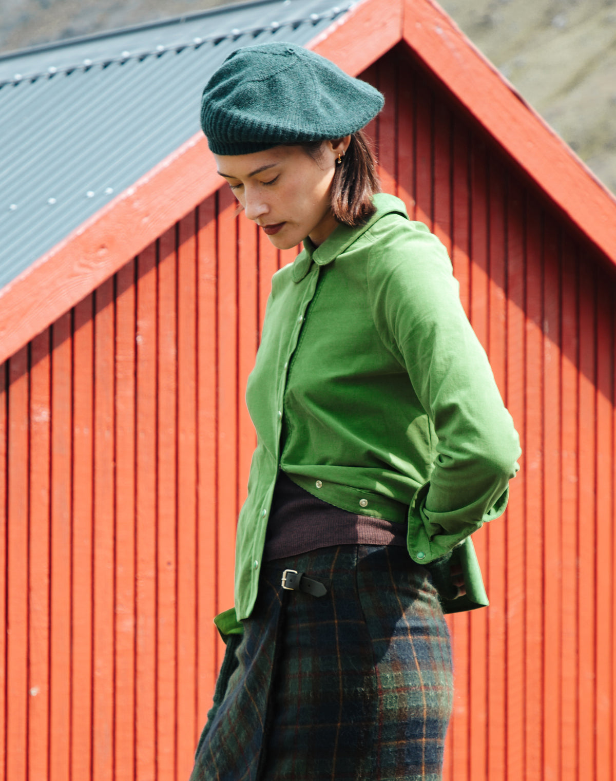 Needlecord Asymmetric Shirt