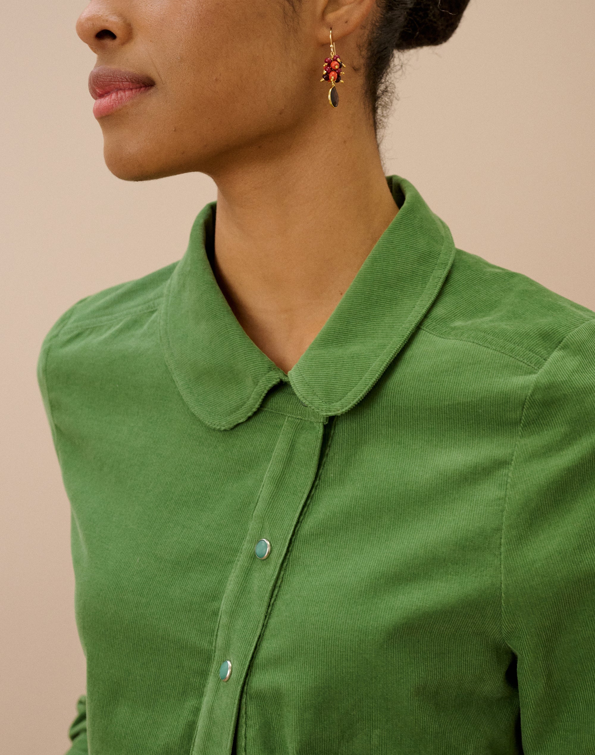 Needlecord Asymmetric Shirt