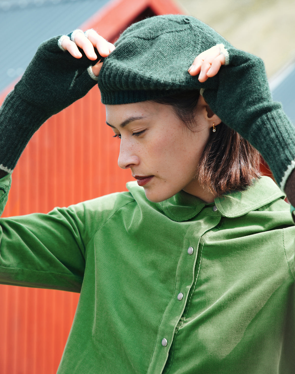 Needlecord Asymmetric Shirt