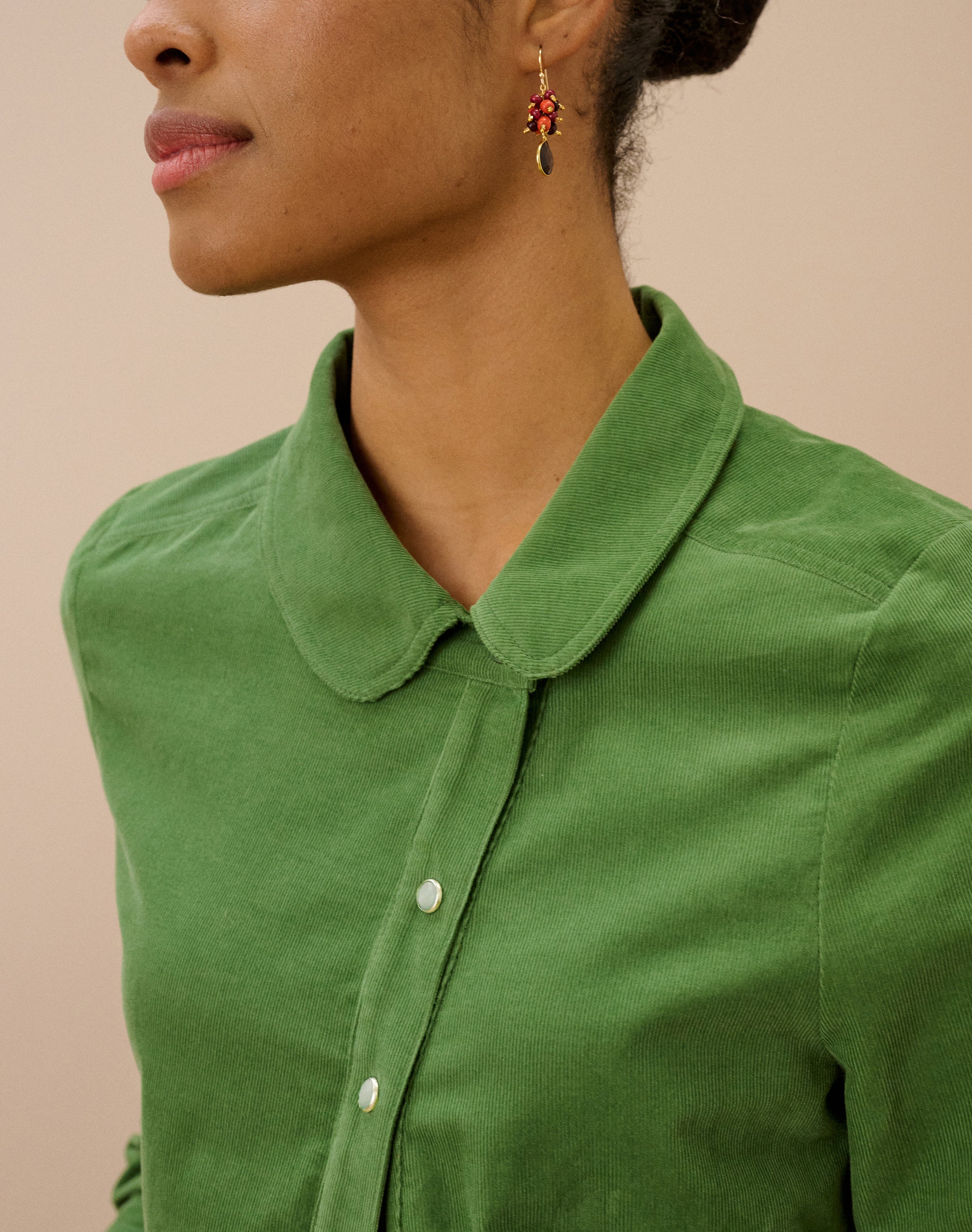 Needlecord Asymmetric Shirt
