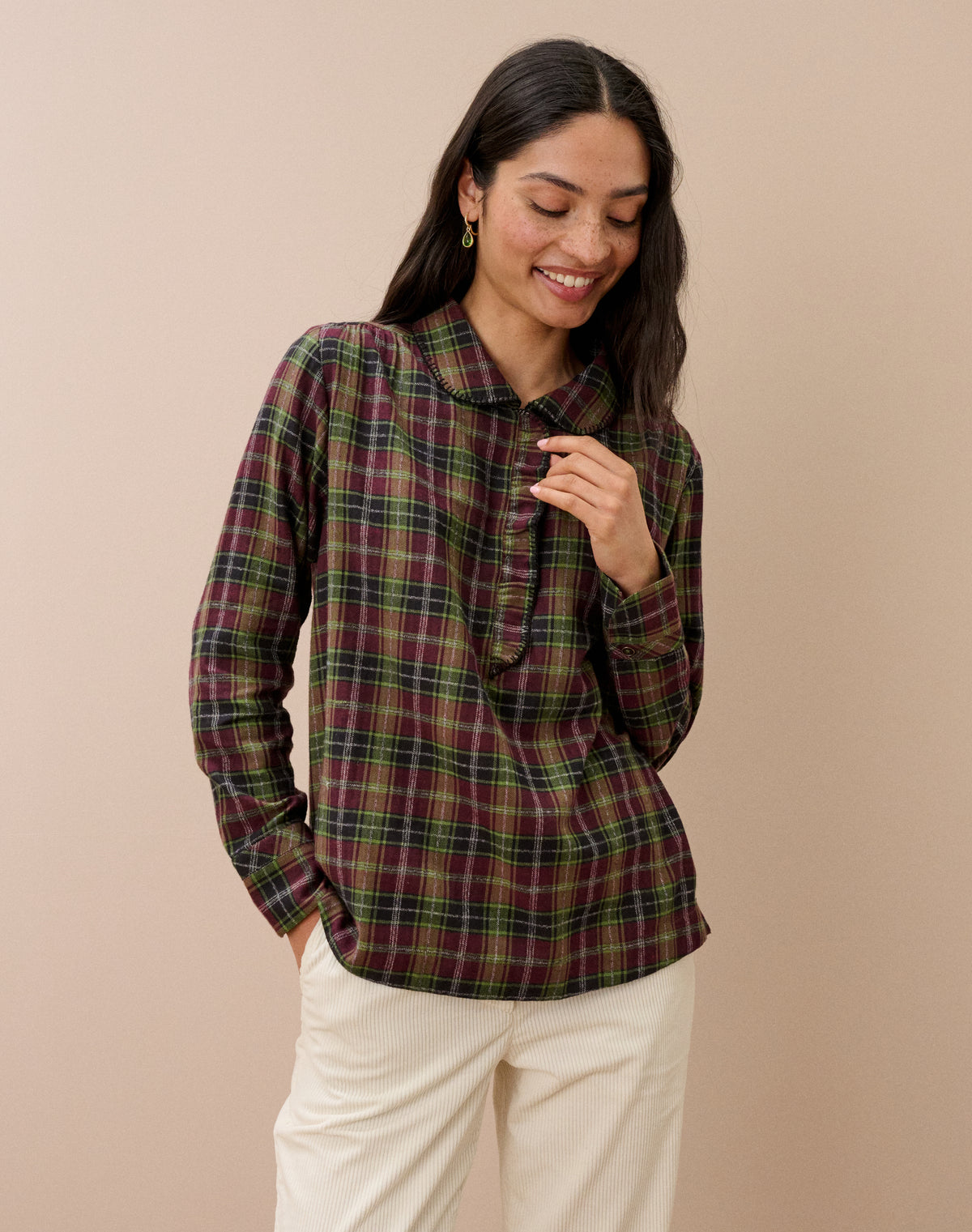 Brushed Cotton Check Shirt
