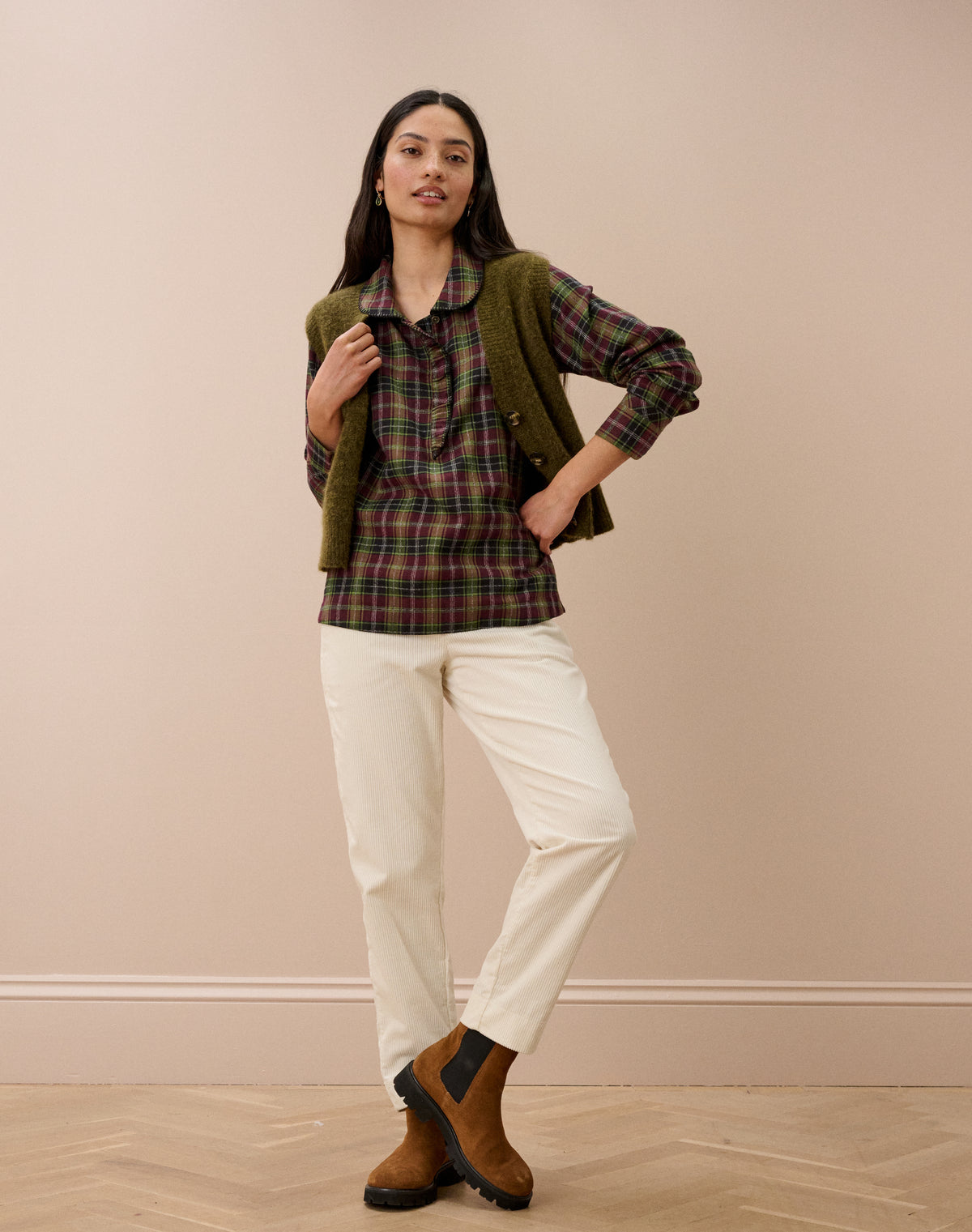 Brushed Cotton Check Shirt