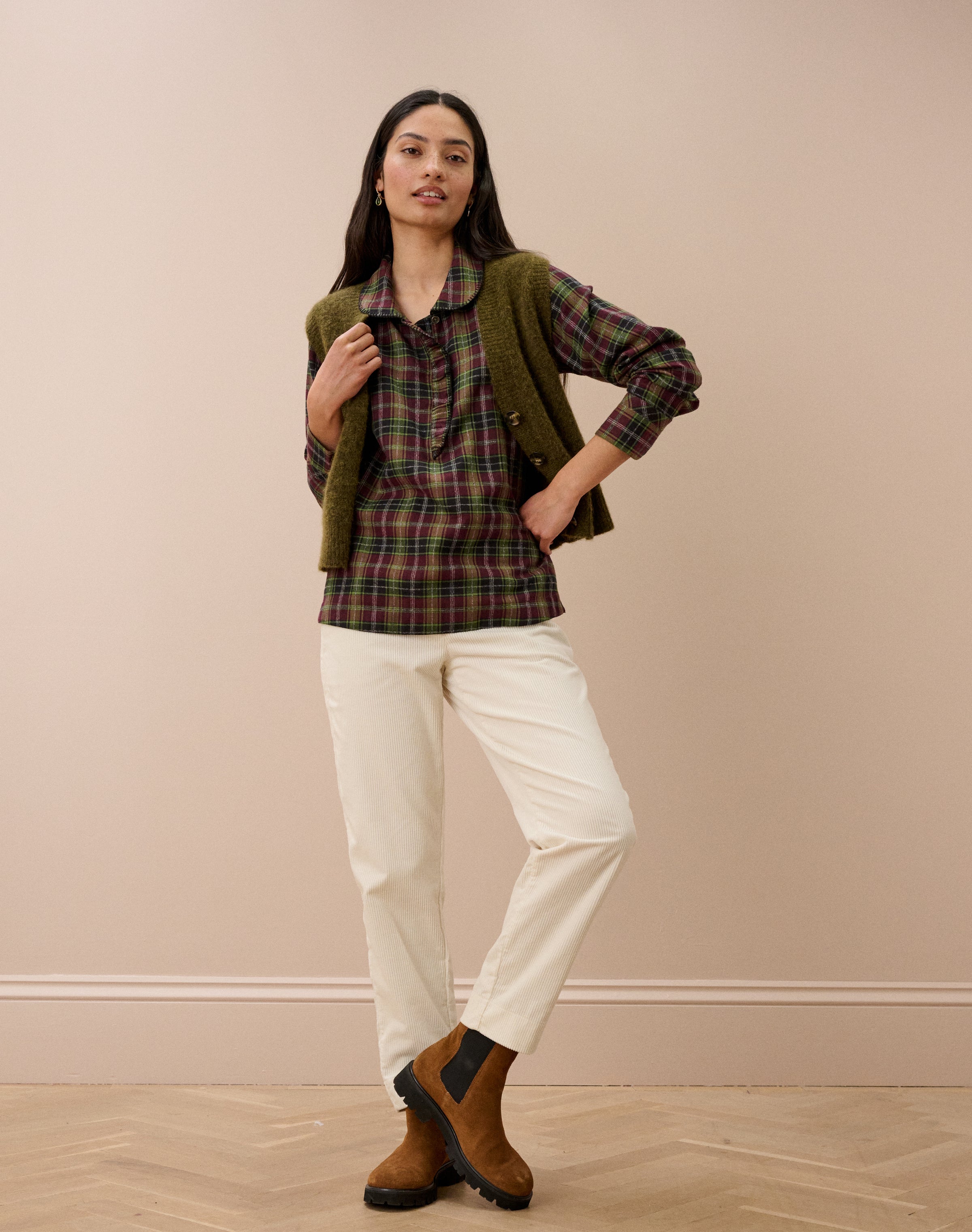 Brushed Cotton Check Shirt