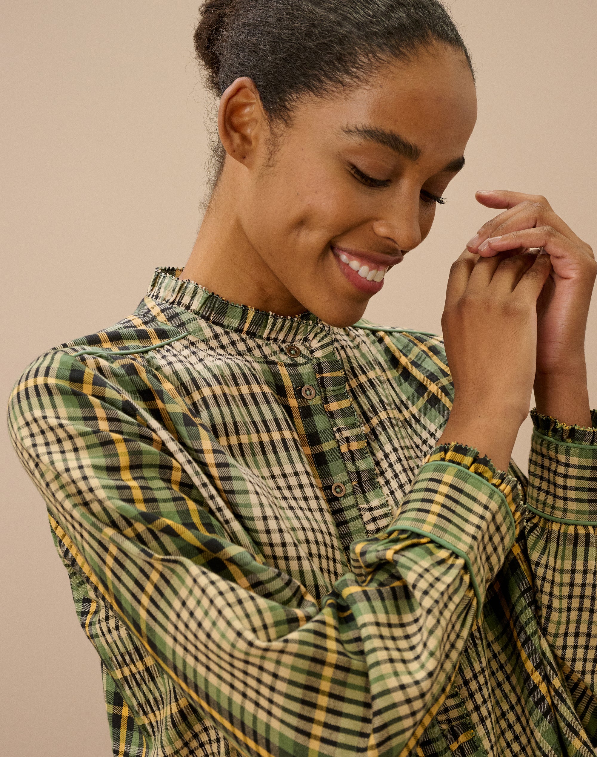 Brushed Cotton Check Pie Crust Shirt