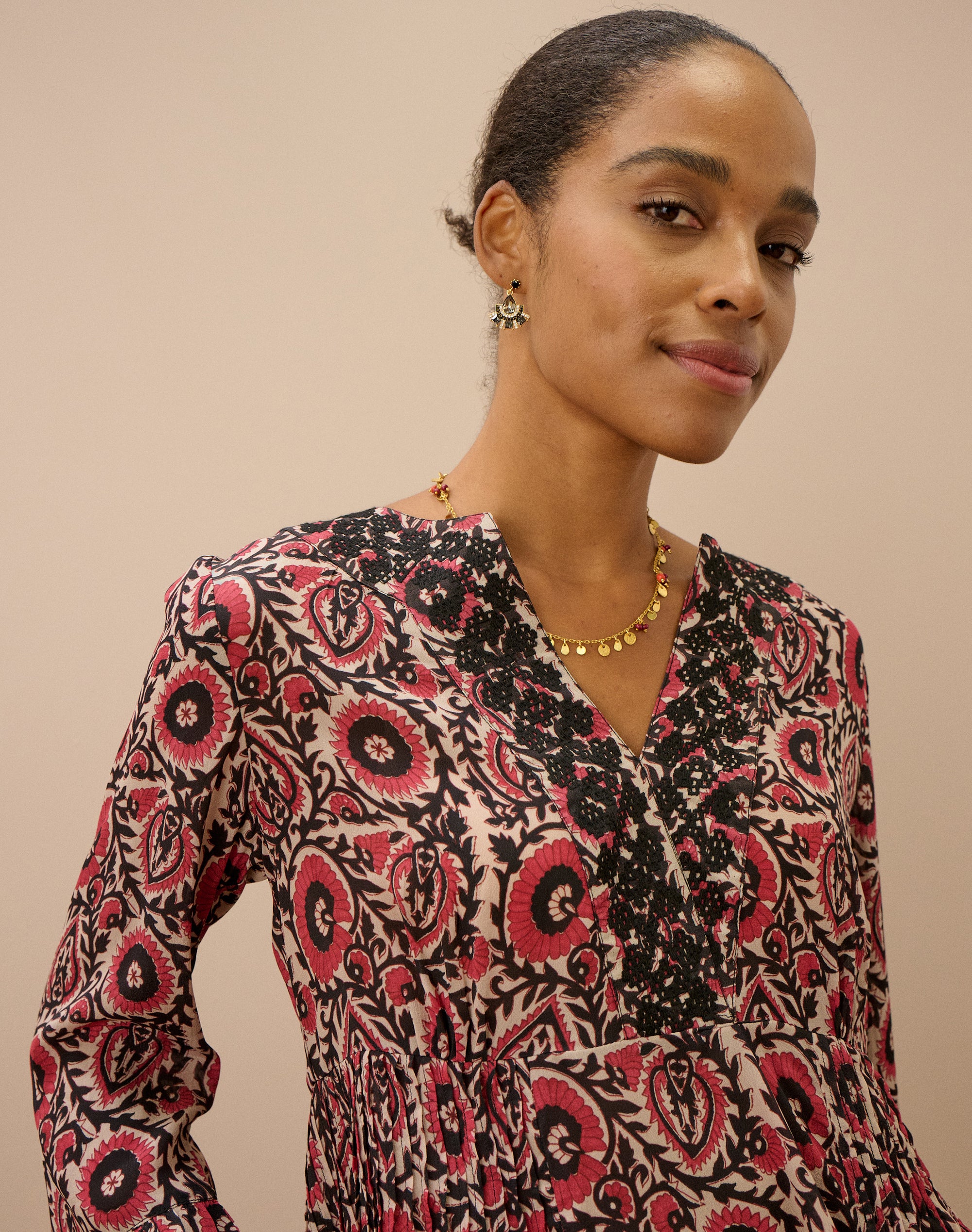 Block Print Embroidered Blouse