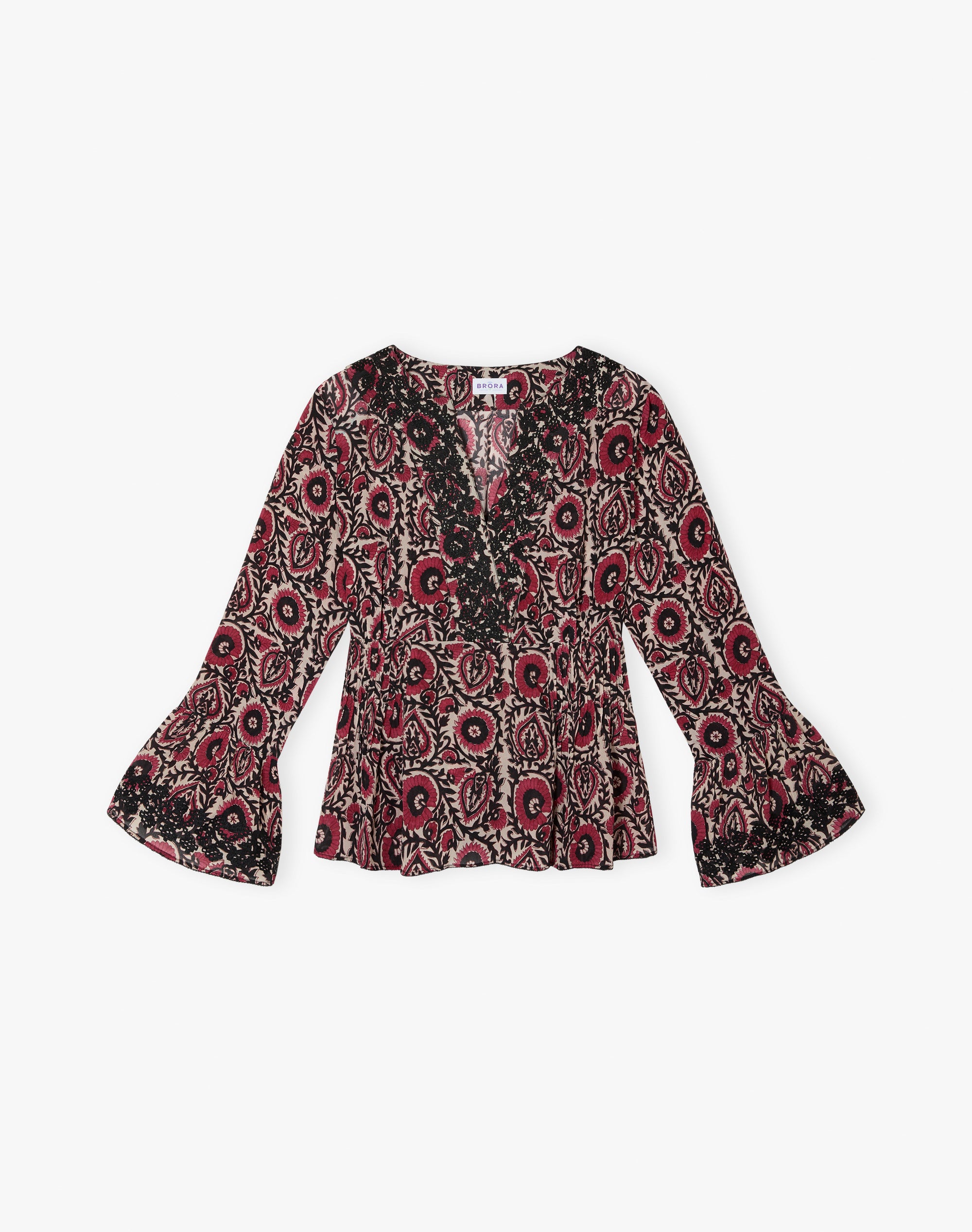 Block Print Embroidered Blouse