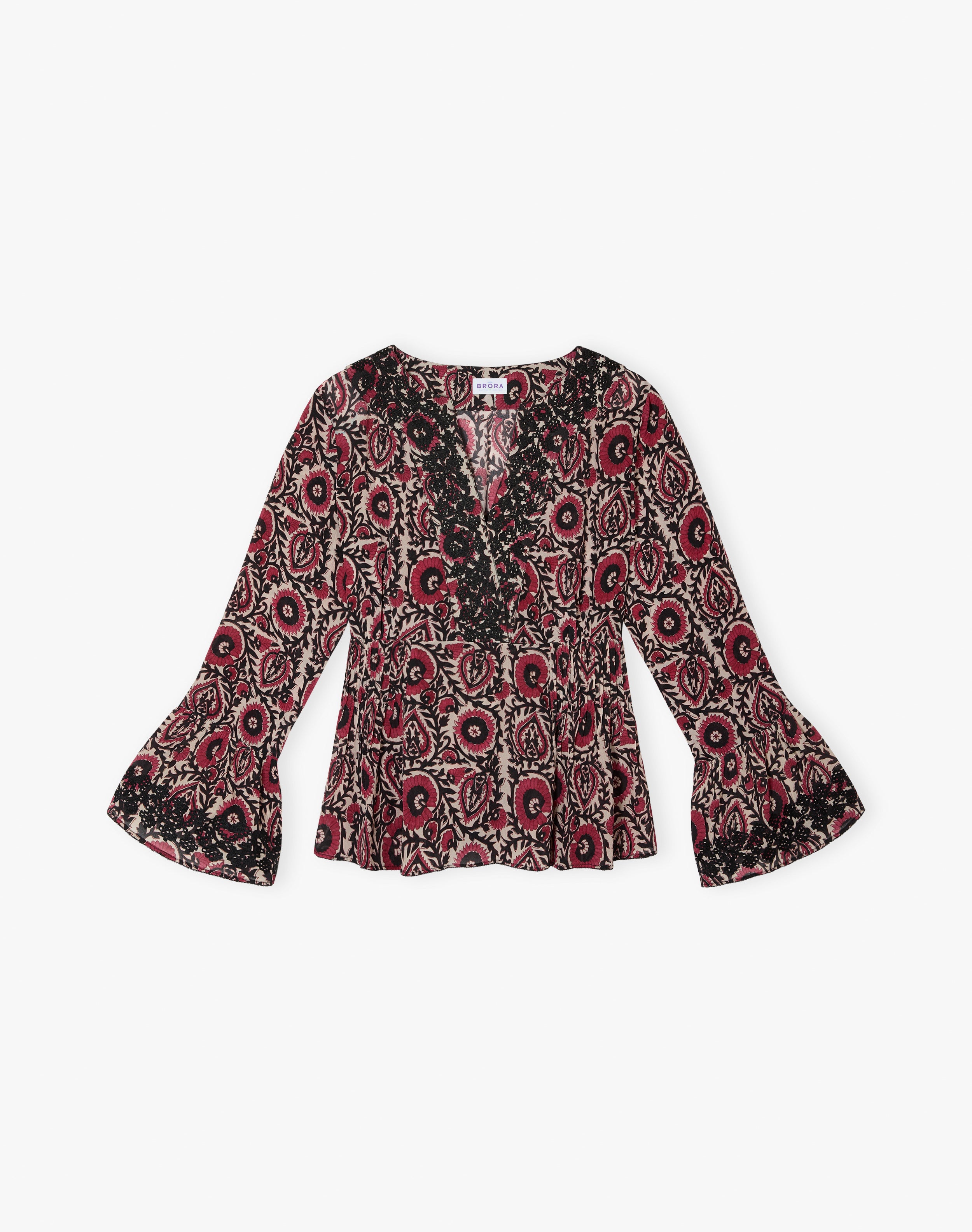 Block Print Embroidered Blouse