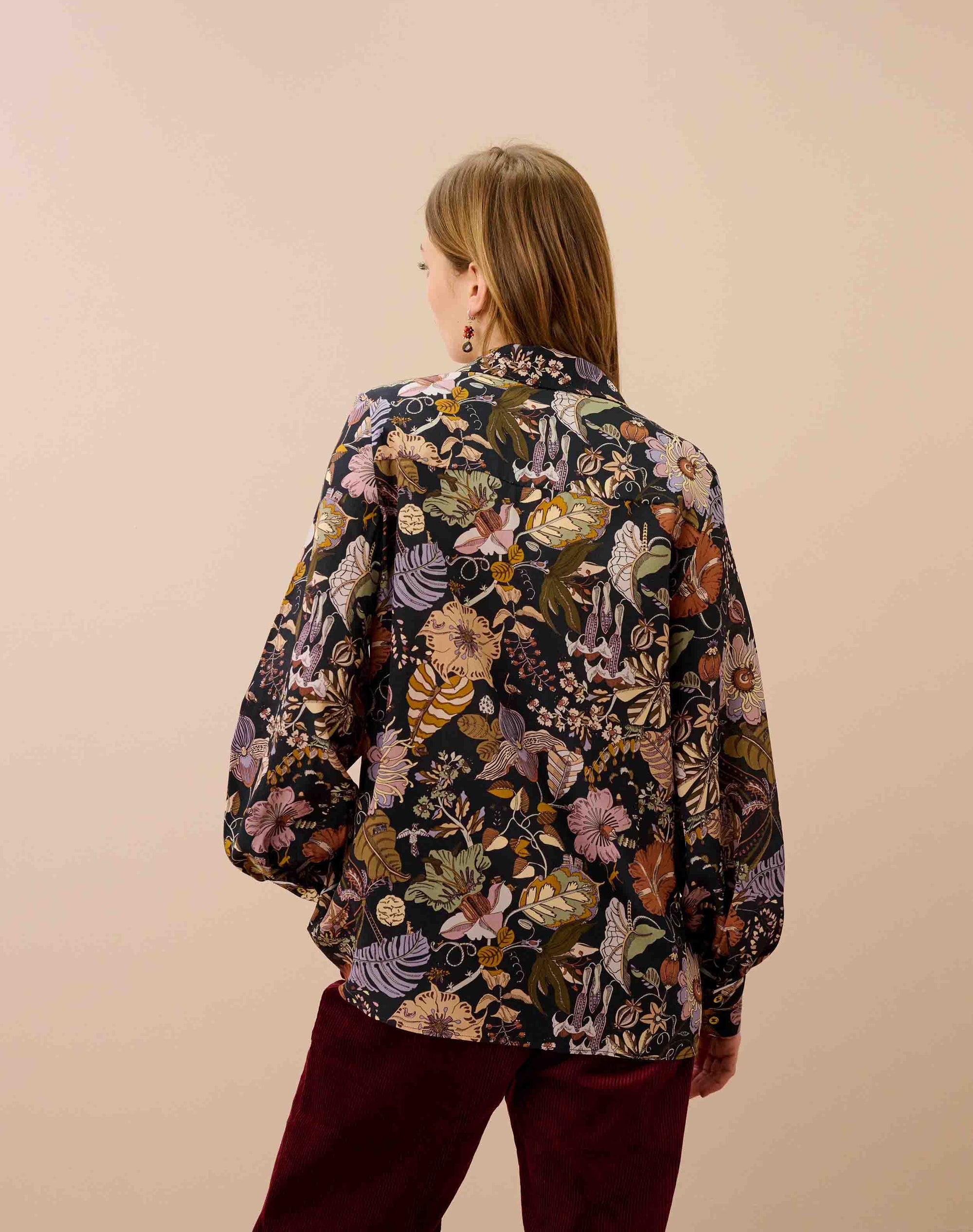 Liberty Print Silk Crepe De Chine Shirt