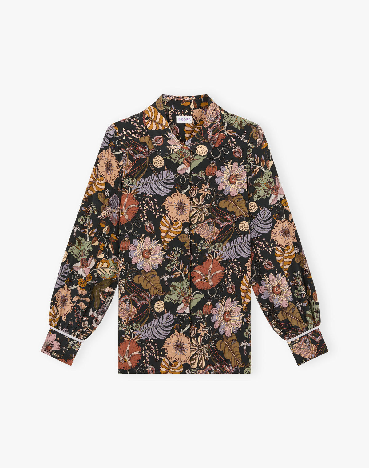 Liberty Print Silk Crepe De Chine Shirt