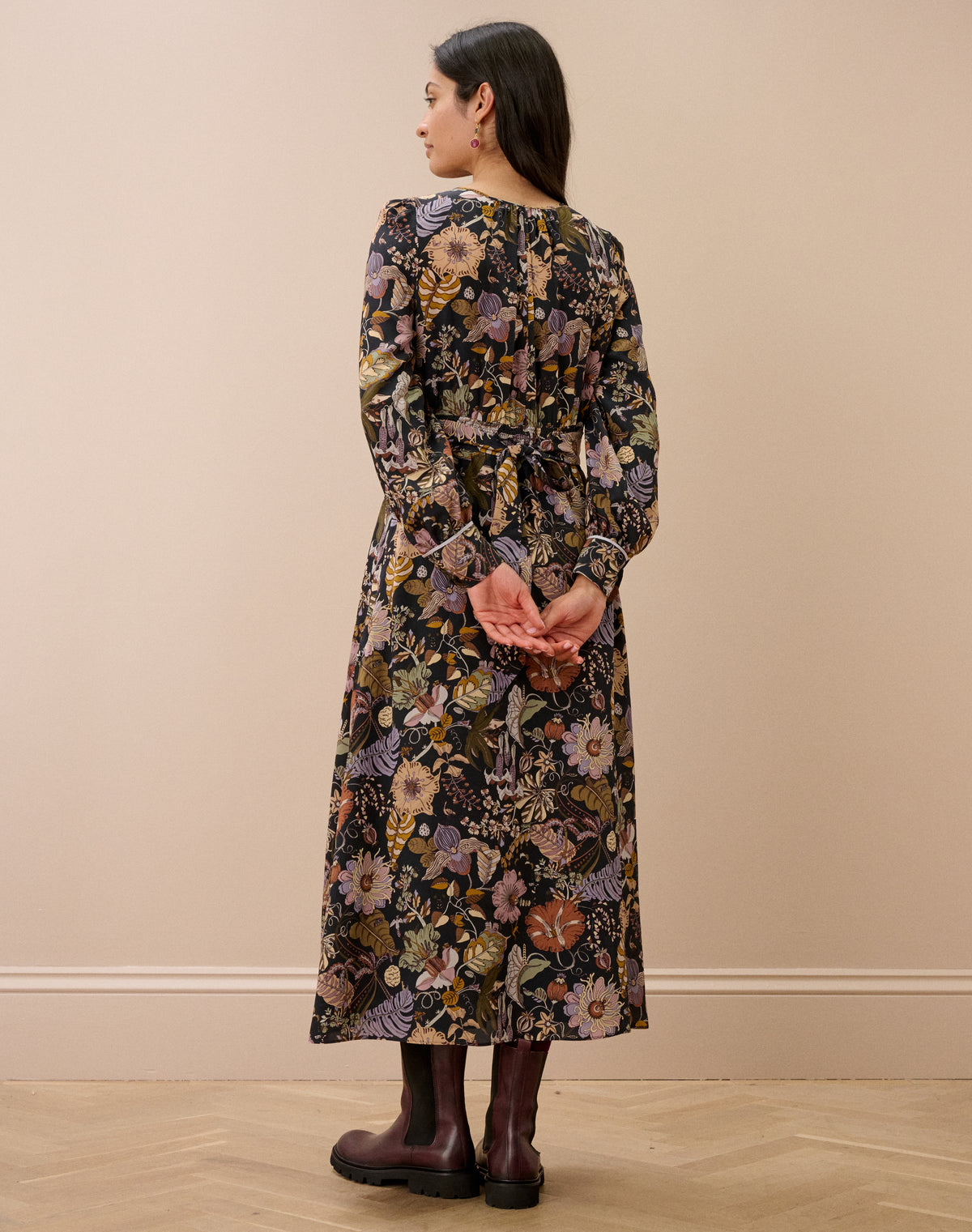 Liberty Print Silk Crepe De Chine Dress