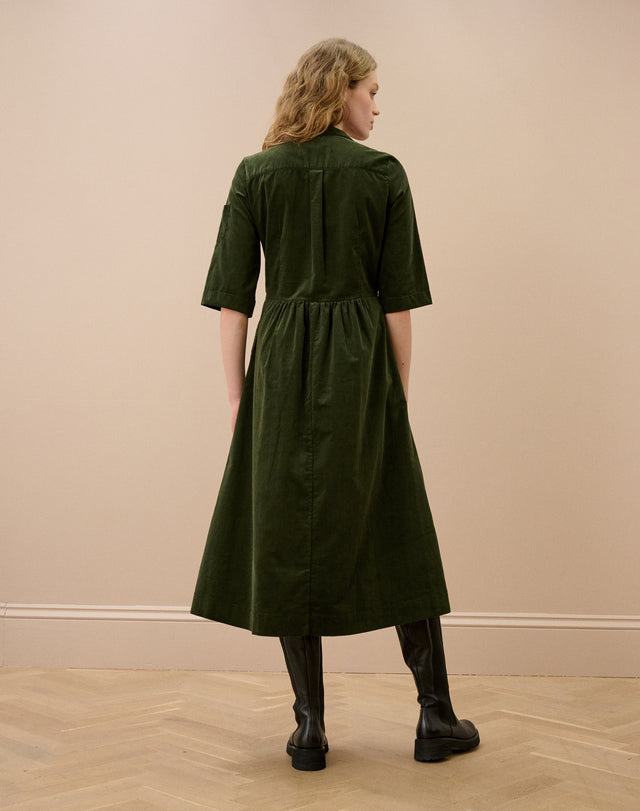 Needlecord Utility Shirt Dress