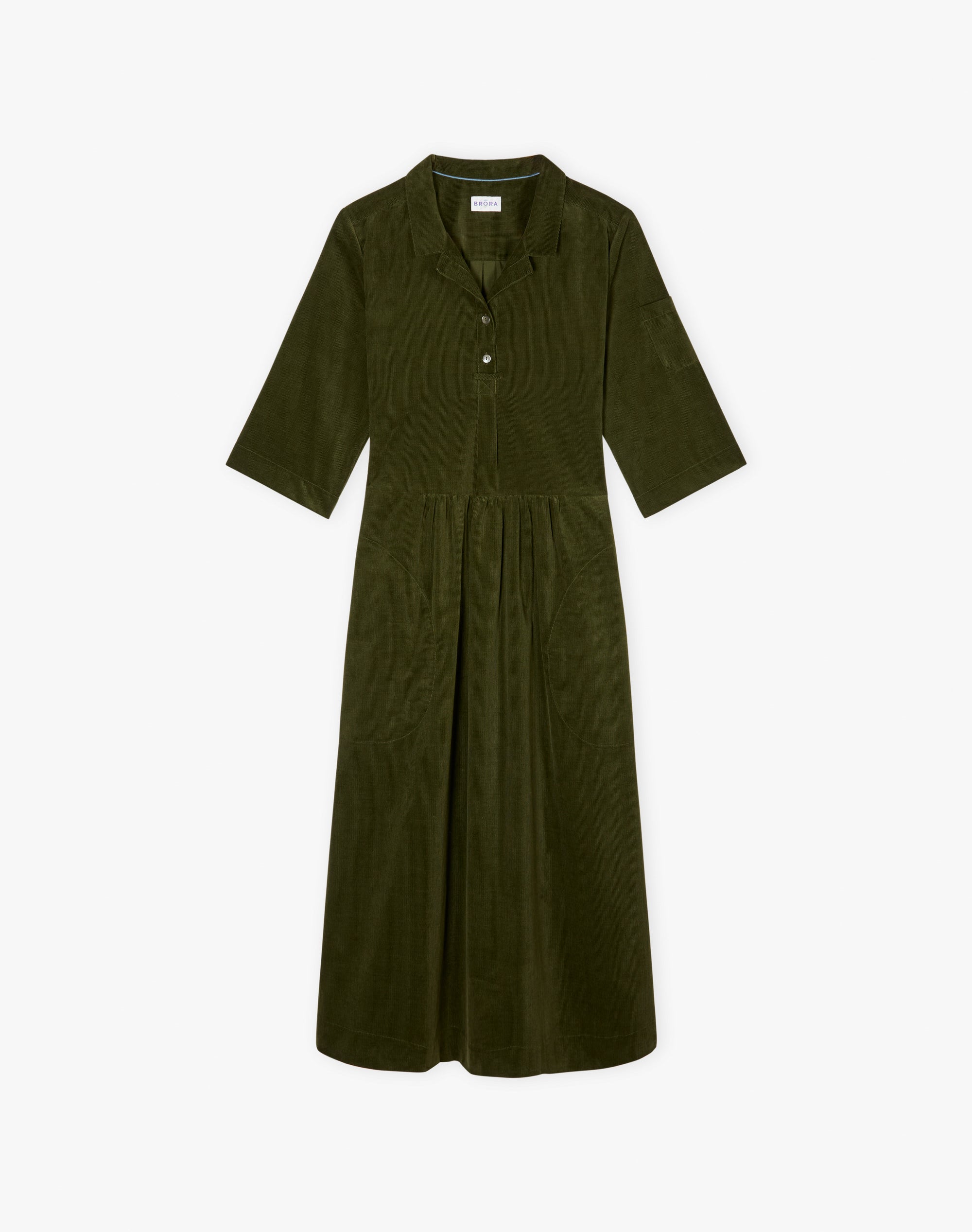 Needlecord Utility Shirt Dress