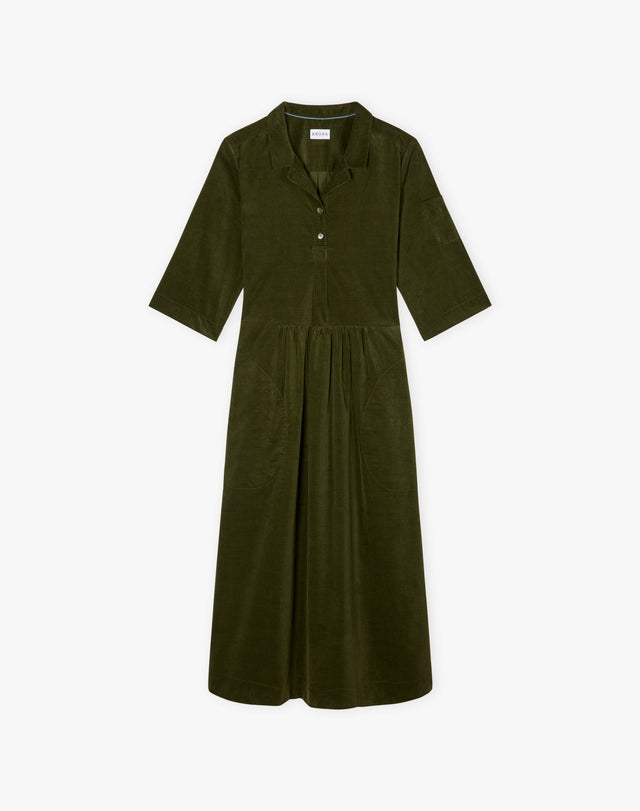 Needlecord Utility Shirt Dress