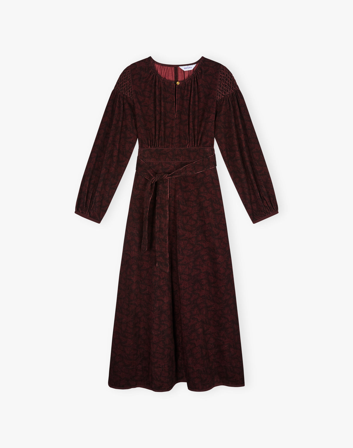 Organic Corduroy Feather Print Dress