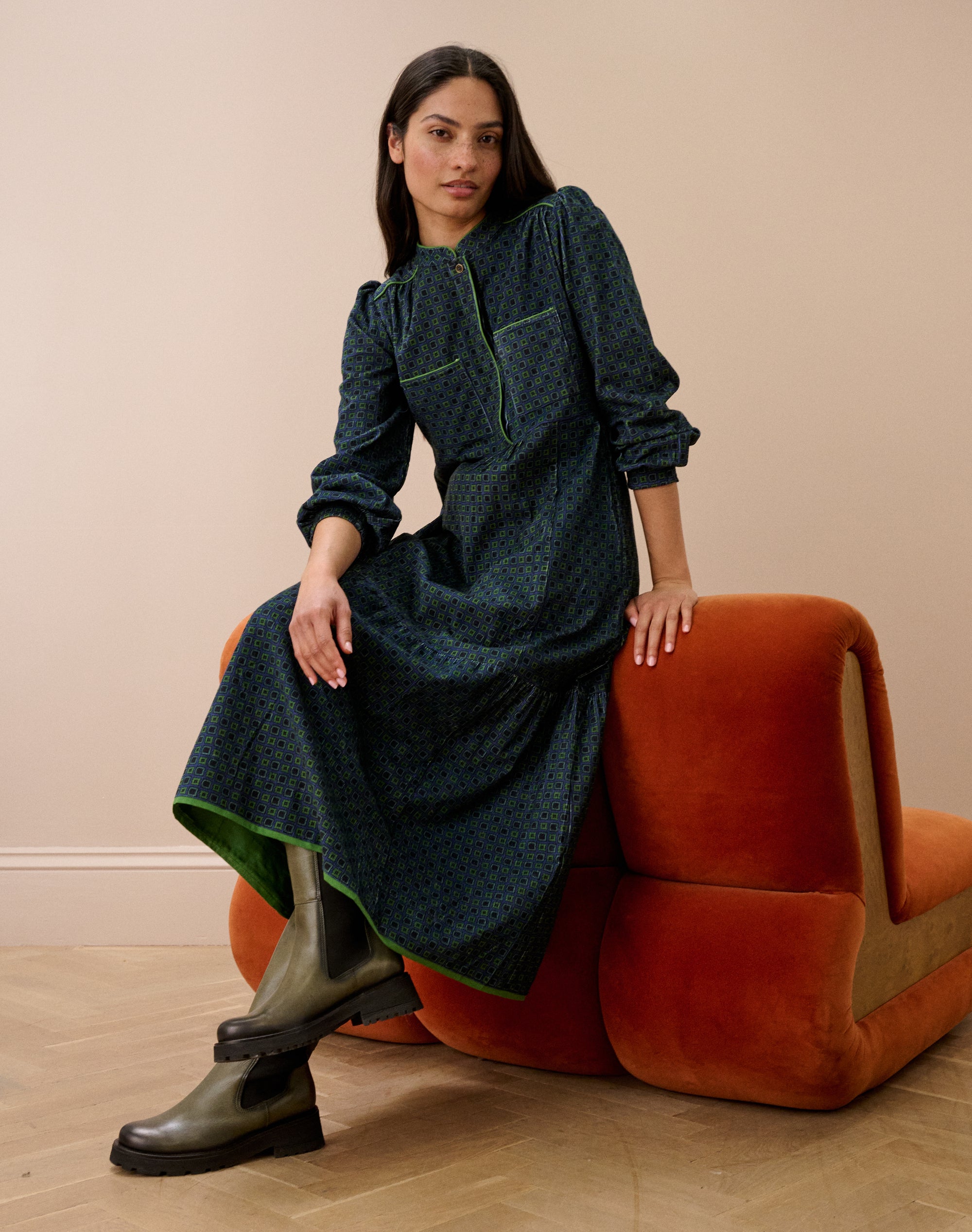 Organic Corduroy Shirt Dress