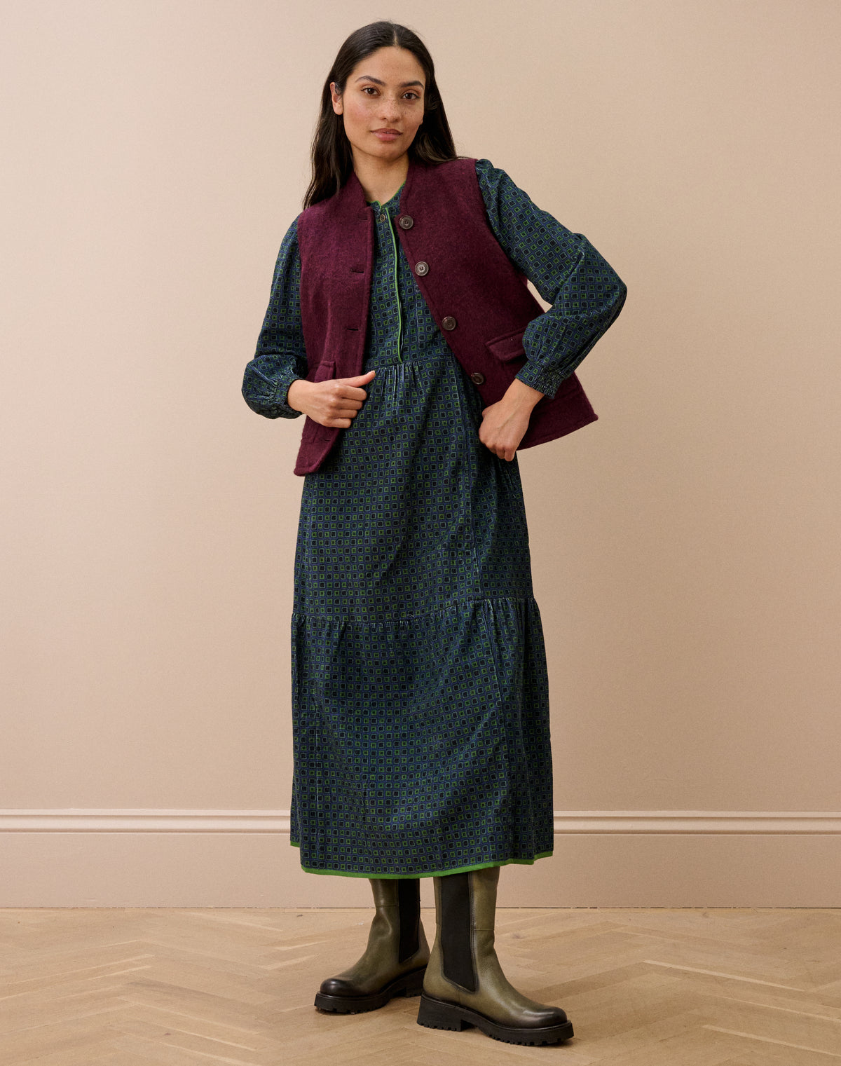Organic Corduroy Shirt Dress