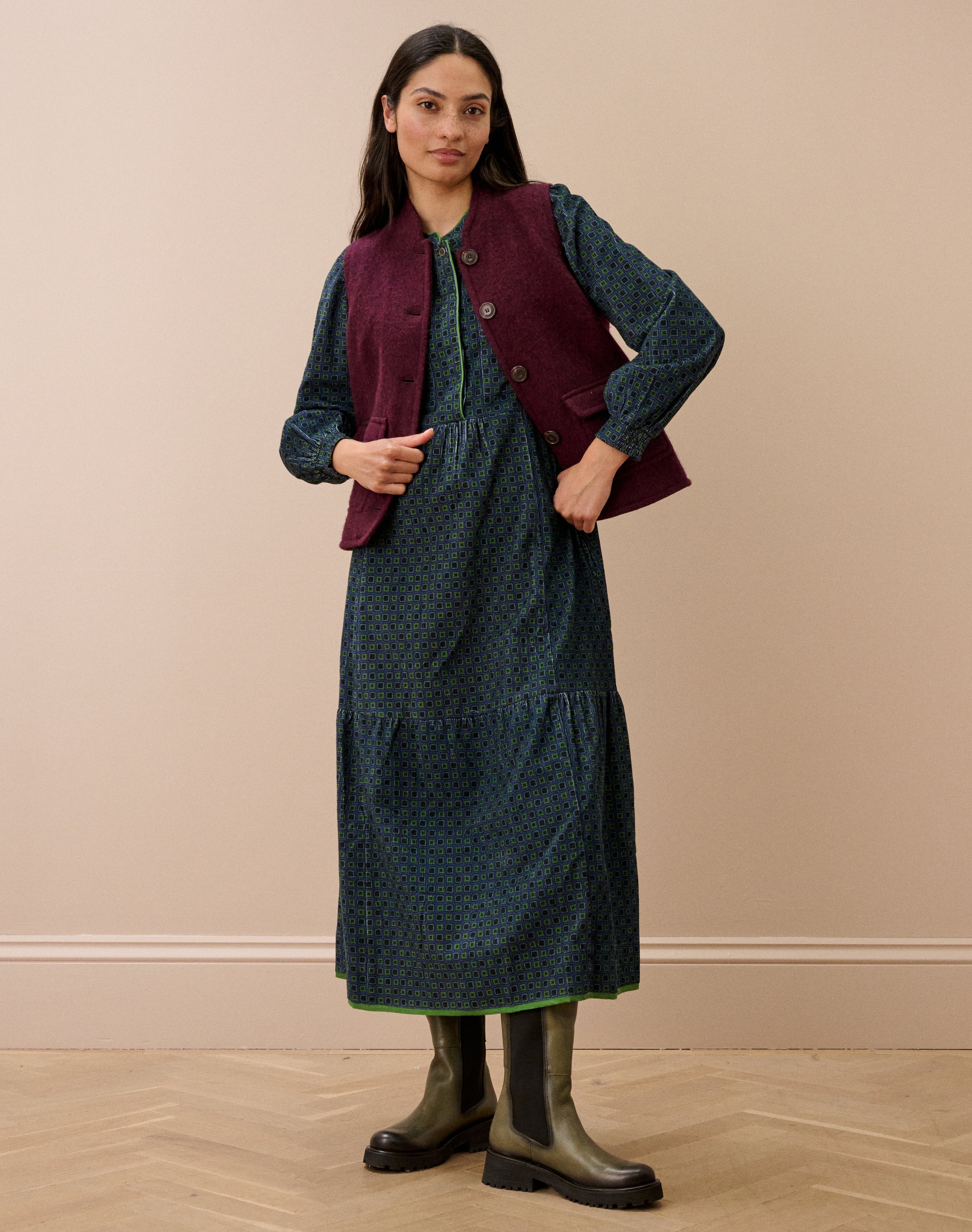 Organic Corduroy Shirt Dress