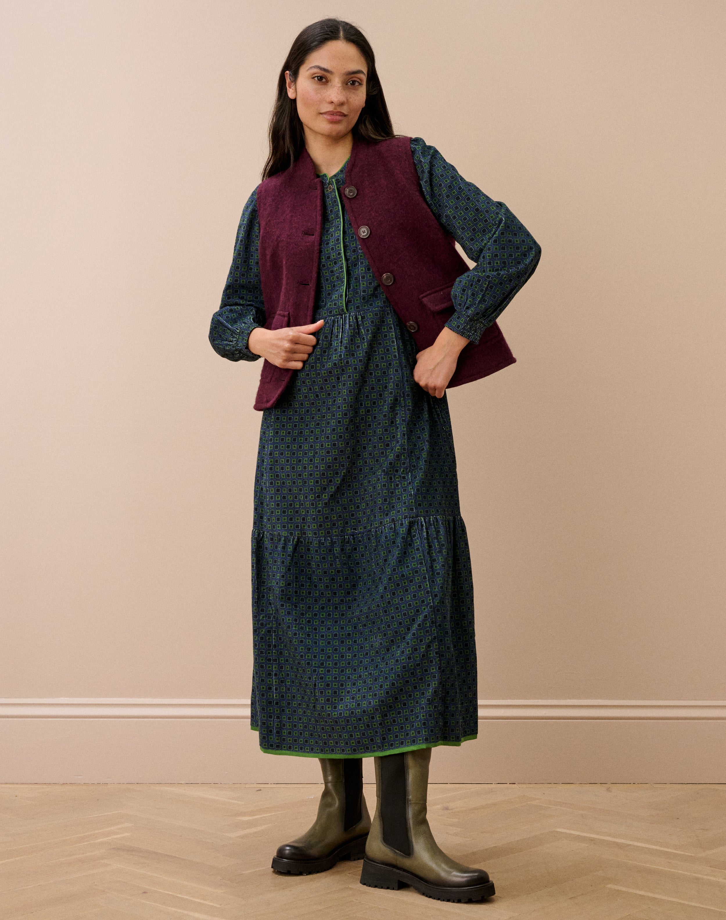 Organic Corduroy Shirt Dress