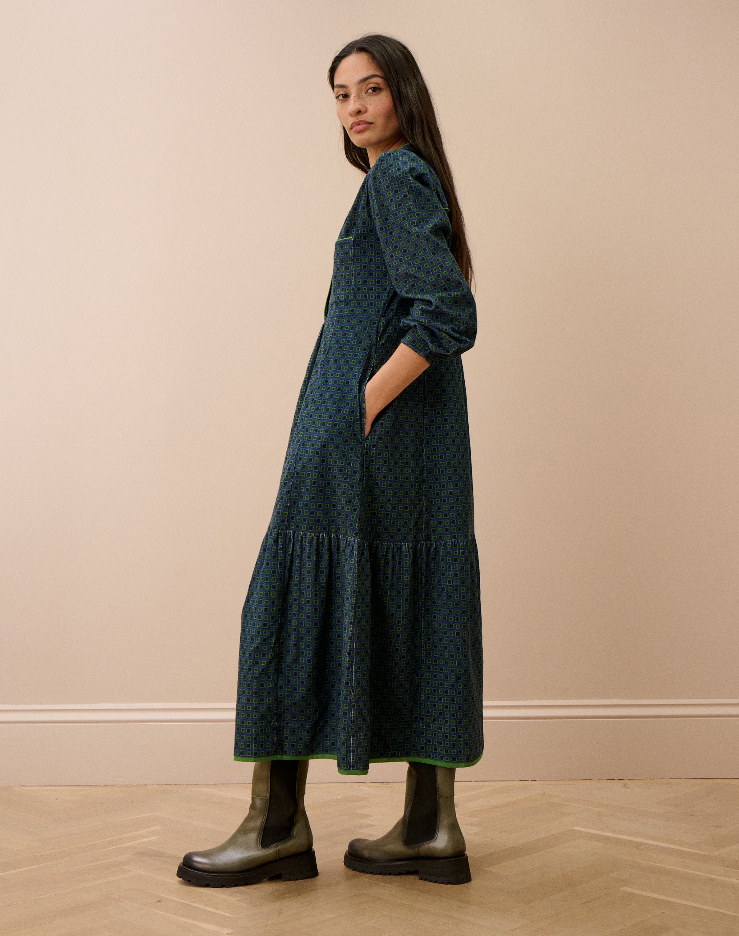 Organic Corduroy Shirt Dress