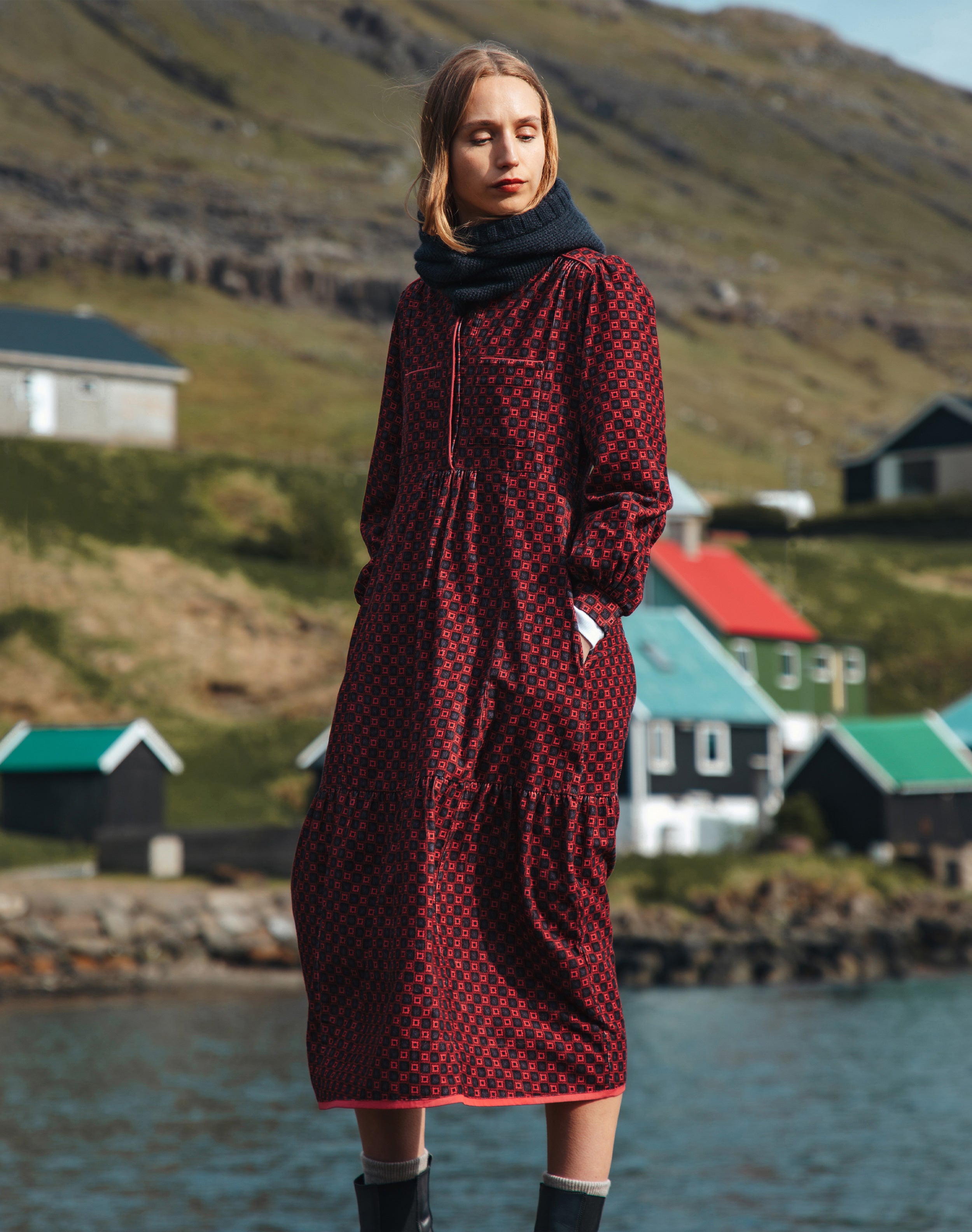 Organic Corduroy Shirt Dress