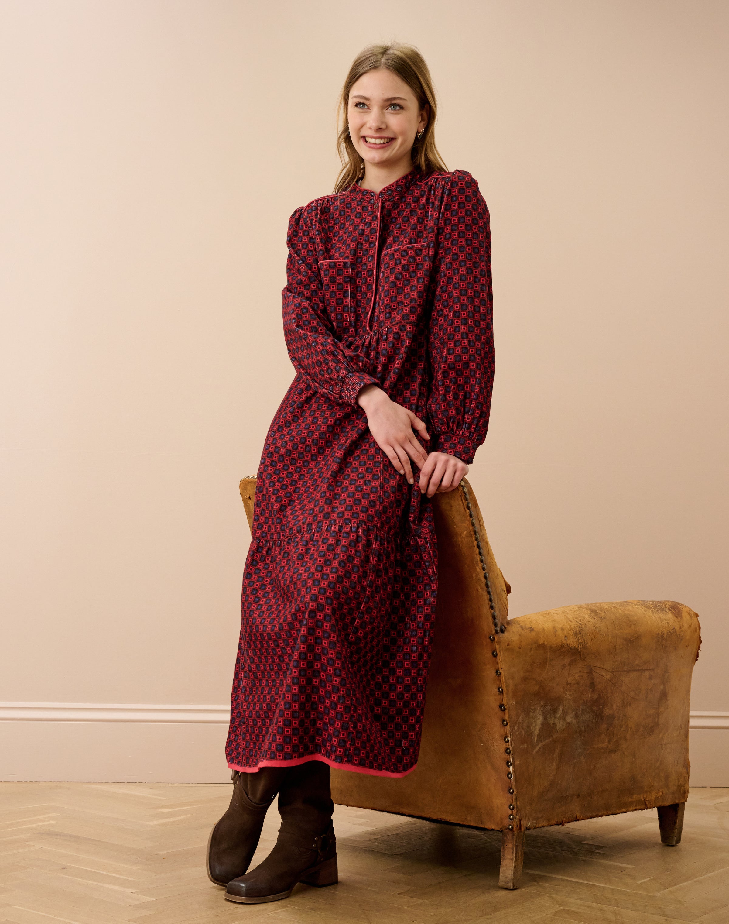 Organic Corduroy Shirt Dress